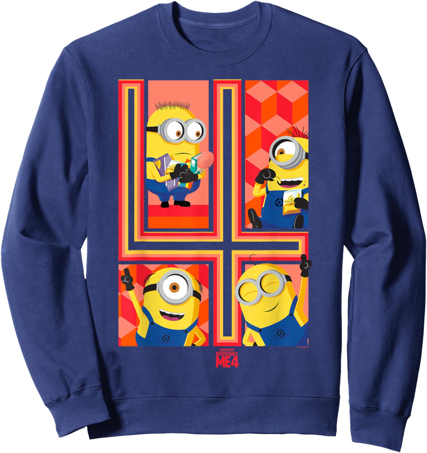 Minions Despicable Me 4 Minions Group Sweatshirt - Sweatshirt | Navy