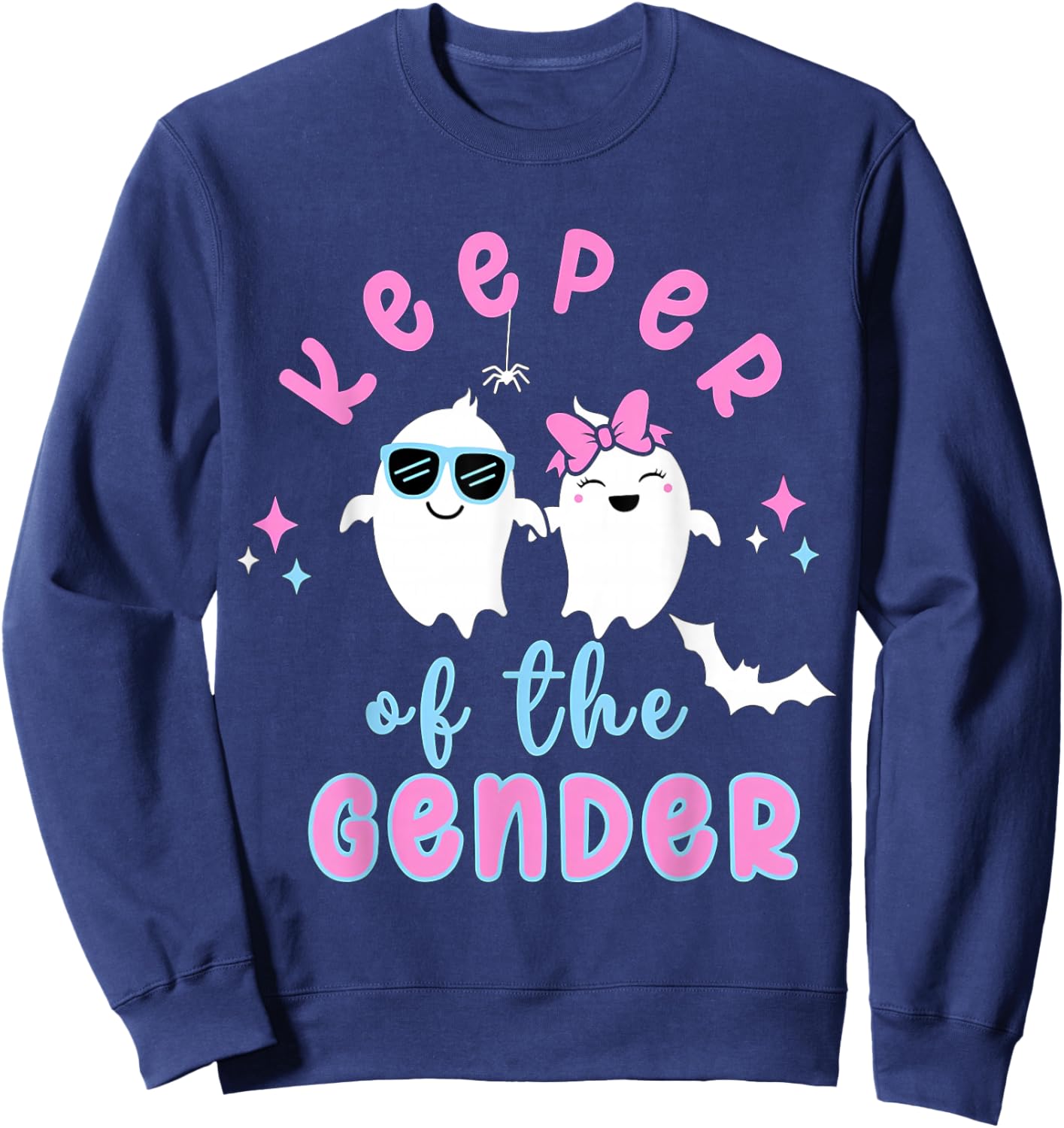Keeper of The Gender Reveal Halloween Pregnancy Announcement Sweatshirt - Sweatshirt | Navy