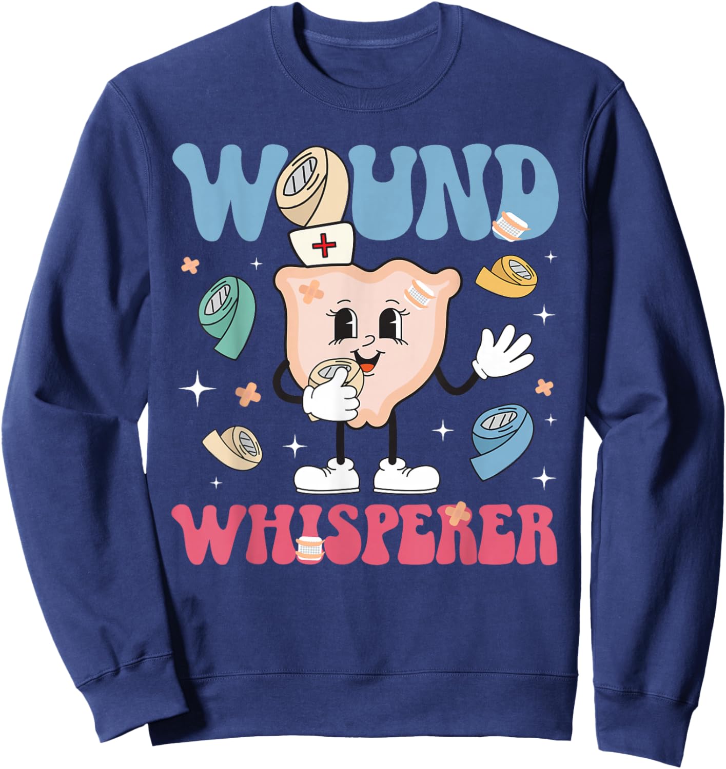 Wound Whisperer Wound Care Nurse Wound Nurse Sweatshirt - Sweatshirt | Navy