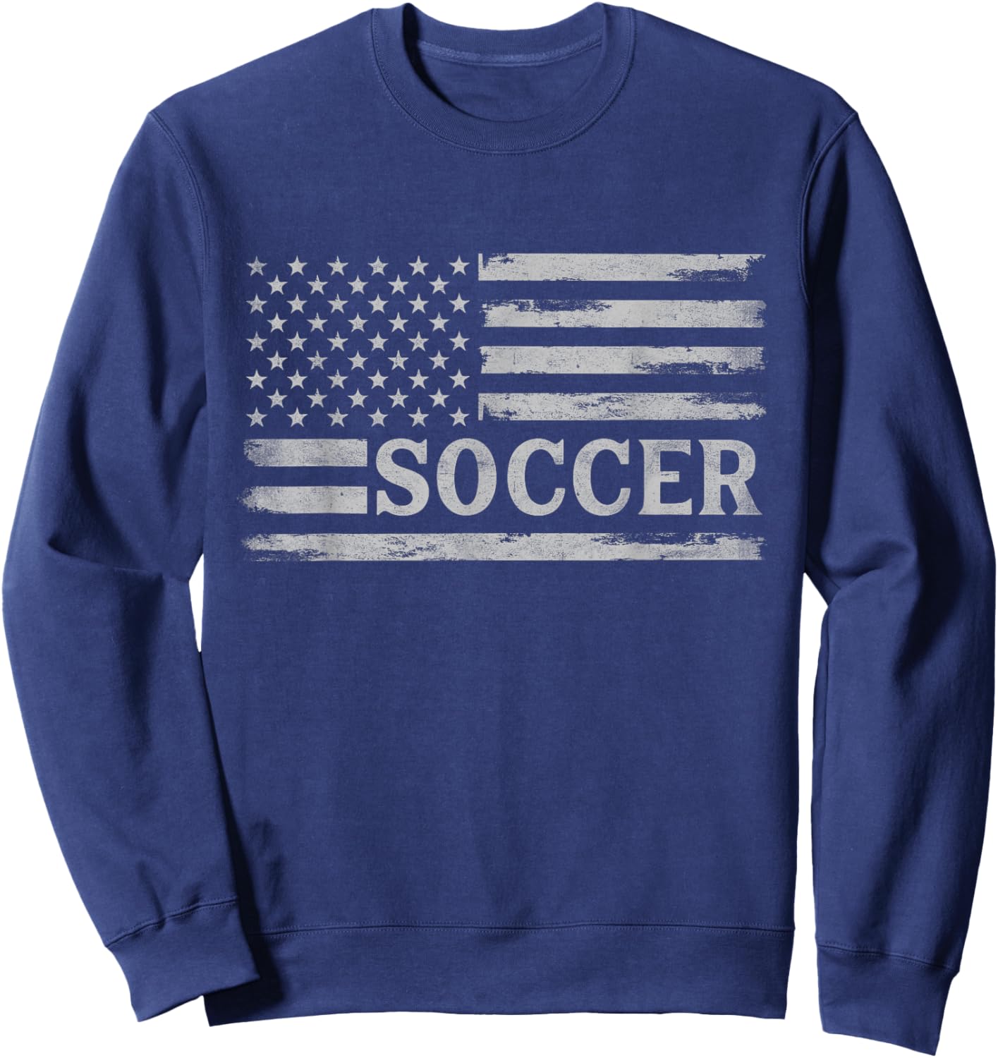 Soccer Vintage Grey Flag Coach Boy Youth Sweatshirt - Sweatshirt | Navy