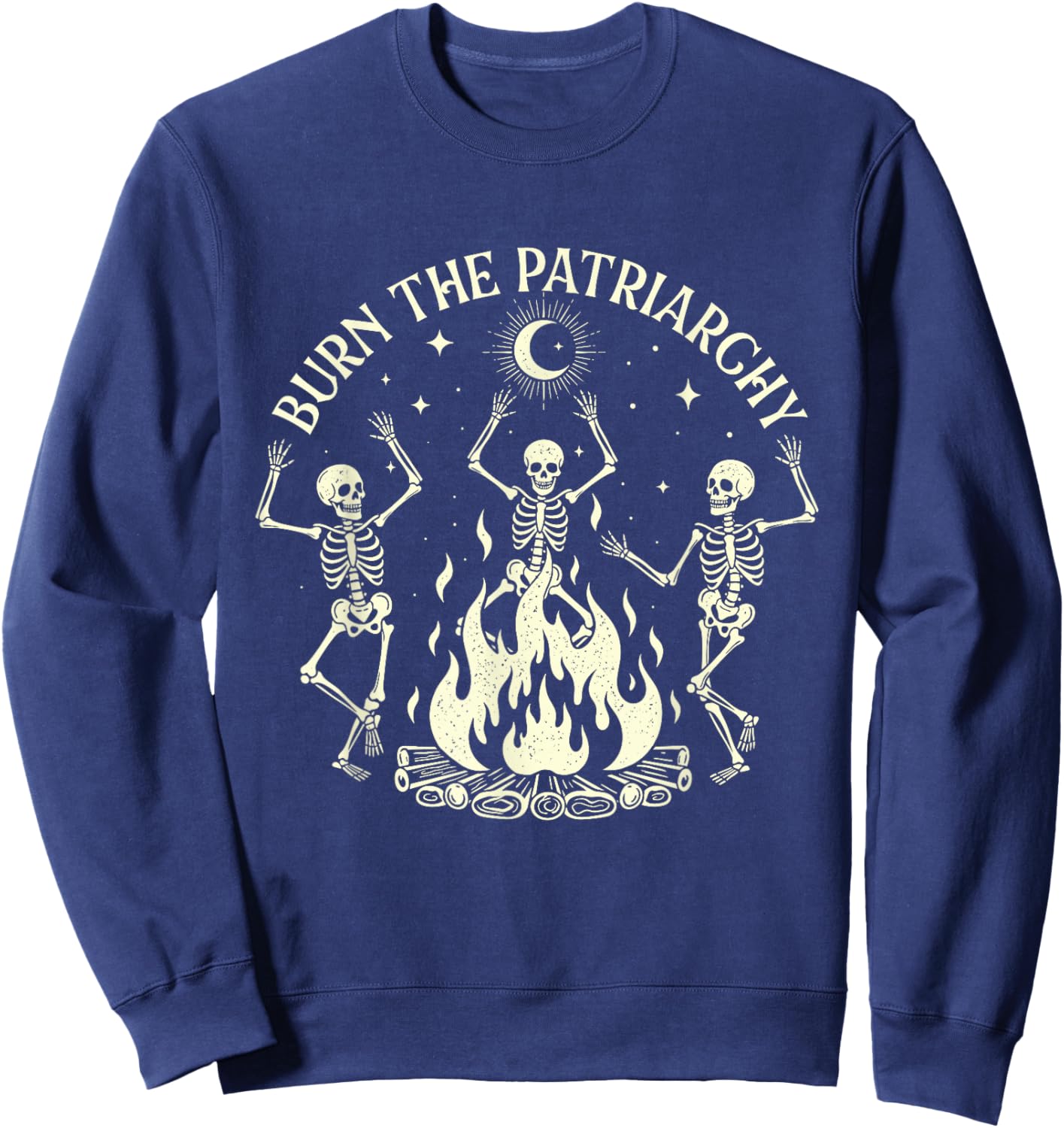 Burn The Patriarchy - Spooky Halloween Feminist Feminism Sweatshirt - Sweatshirt | Navy