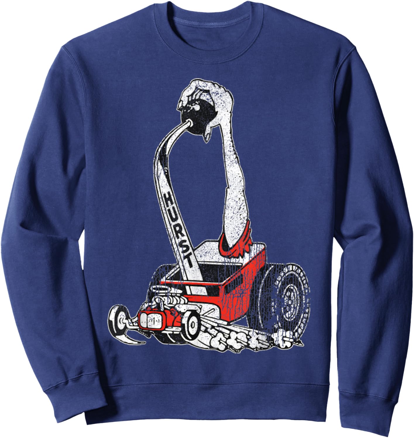 Retro Car Vintage Hurst Racer Meme Hand Engine Funny Sweatshirt - Sweatshirt | Navy