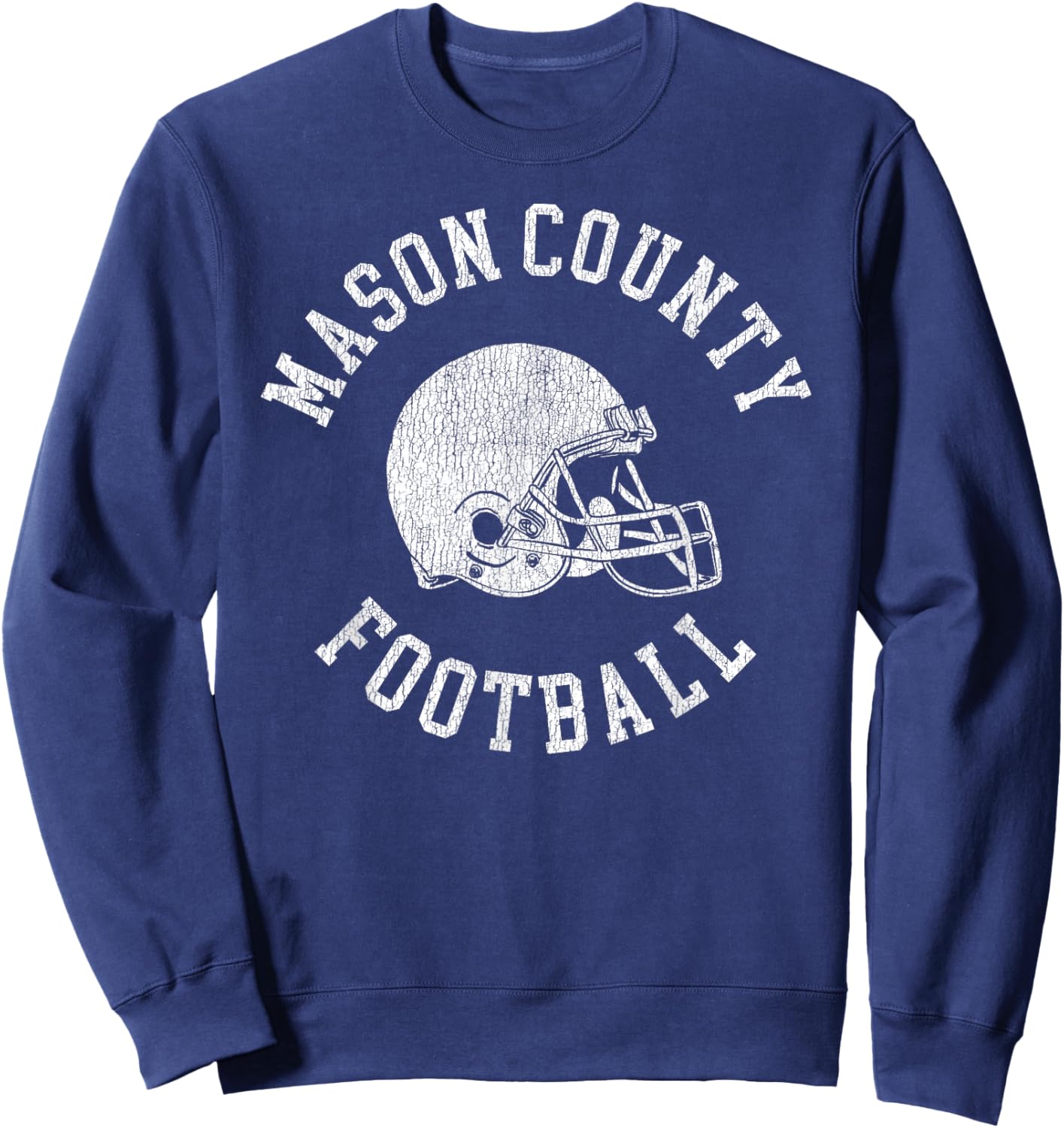 Mason County Football Throwback Football Helmet Retro Sweatshirt - Sweatshirt | Navy