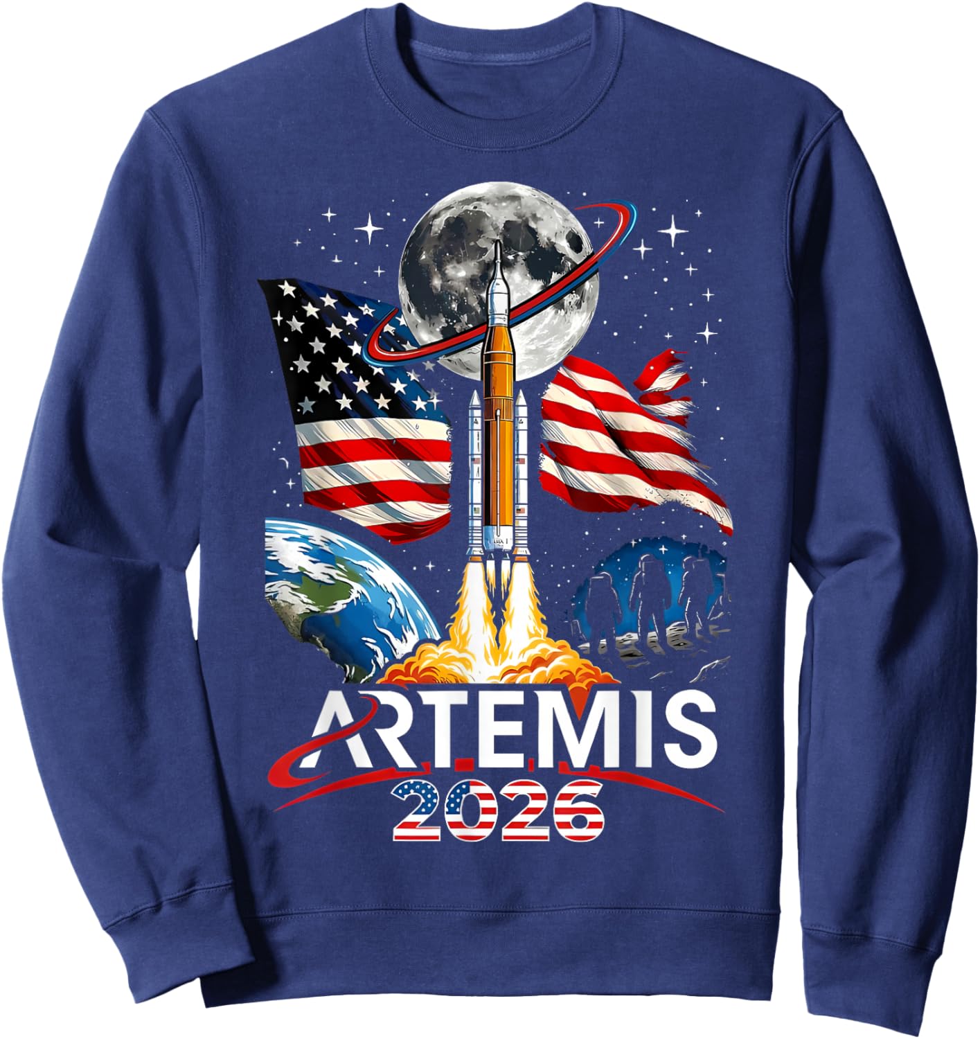 Artemis II Launch to The Moon 2026 Sweatshirt - Sweatshirt | Navy