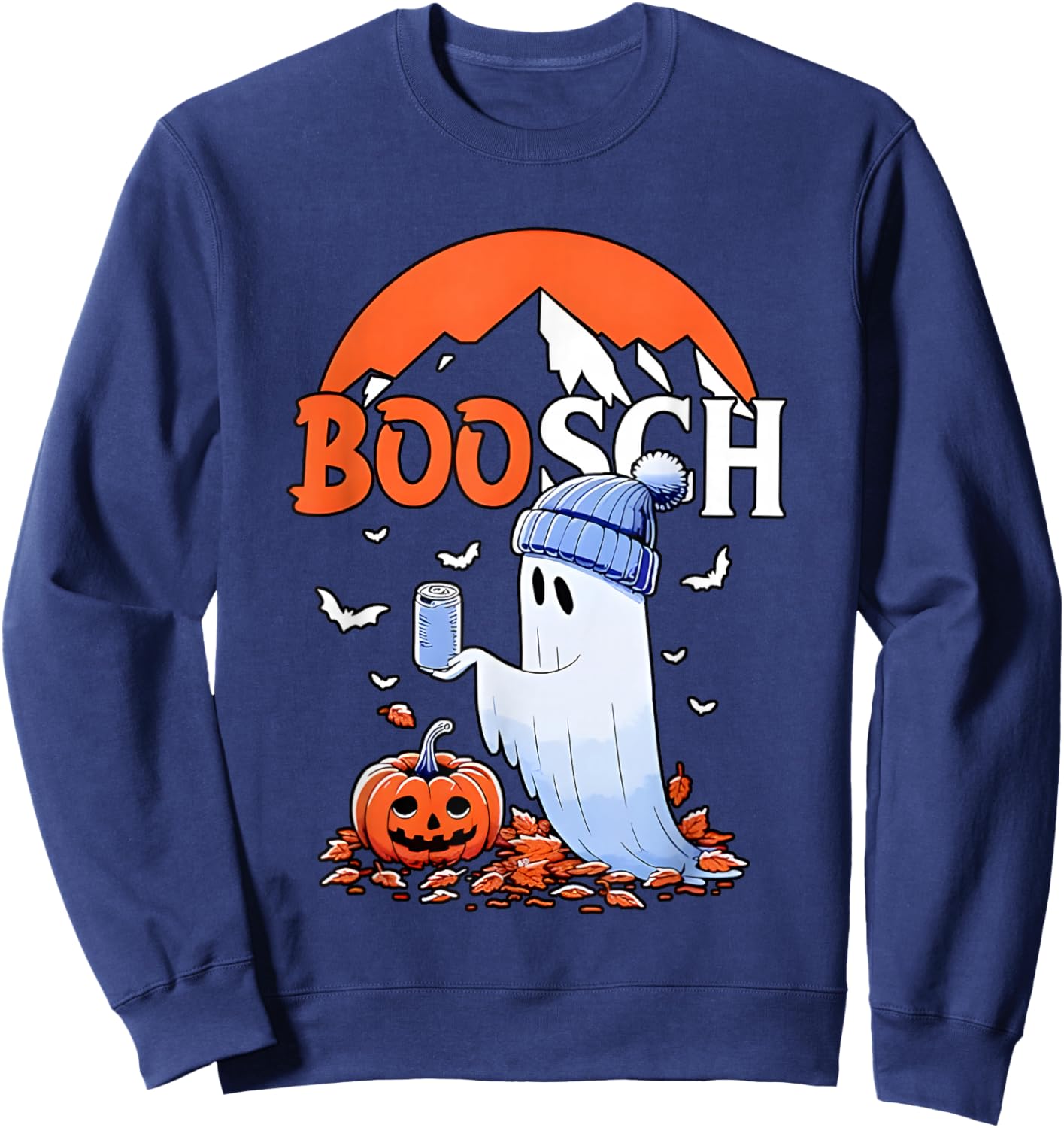 Ghost Boosch Beer Halloween Sweatshirt - Sweatshirt | Navy