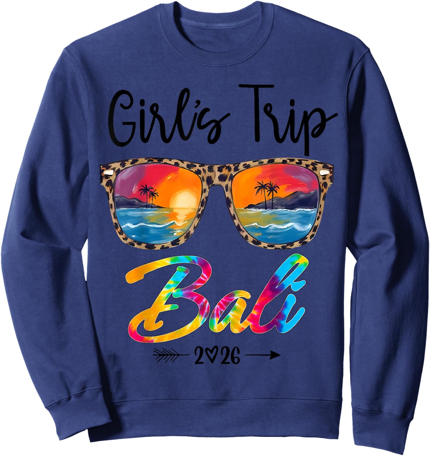 Girls Trip Bali 2026 Girls Weekend Summer Vacation Party Sweatshirt - Sweatshirt | Navy