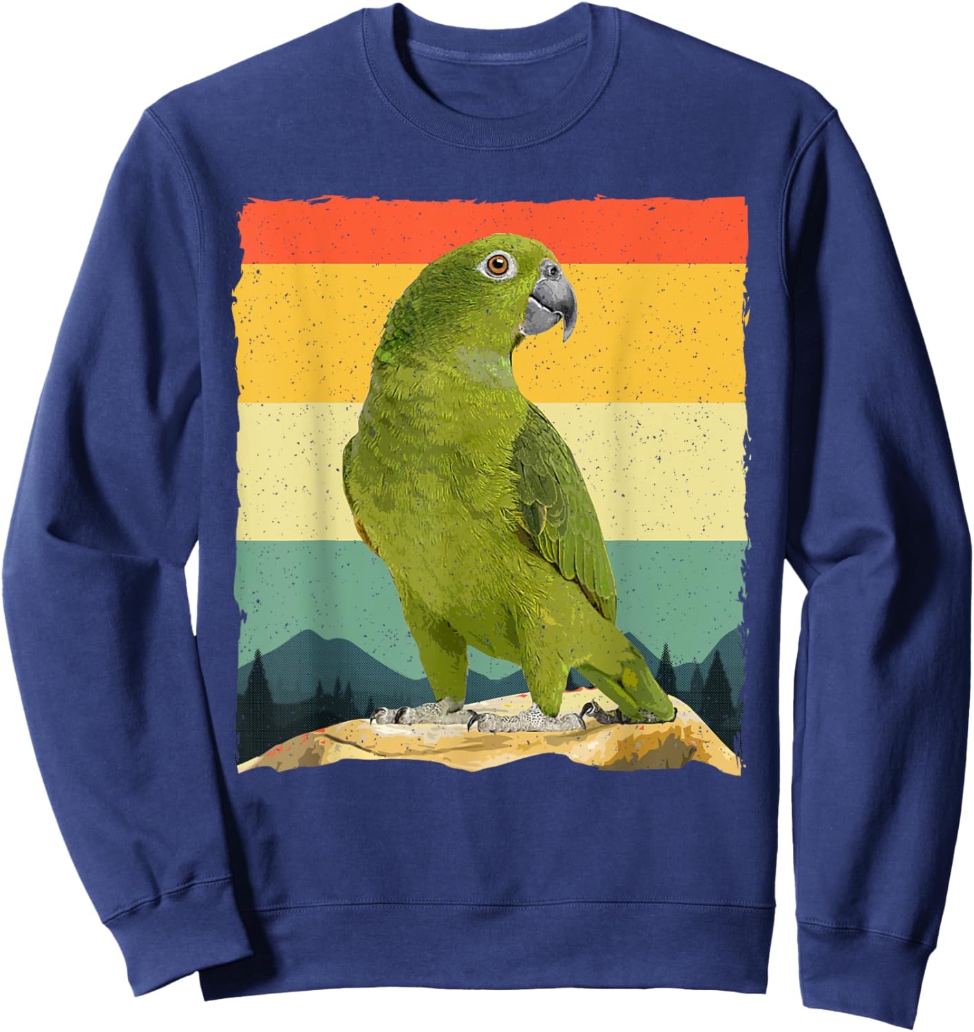 Best Parrot Art Women Kids Tropical Parrot Lover Sweatshirt - Sweatshirt | Navy