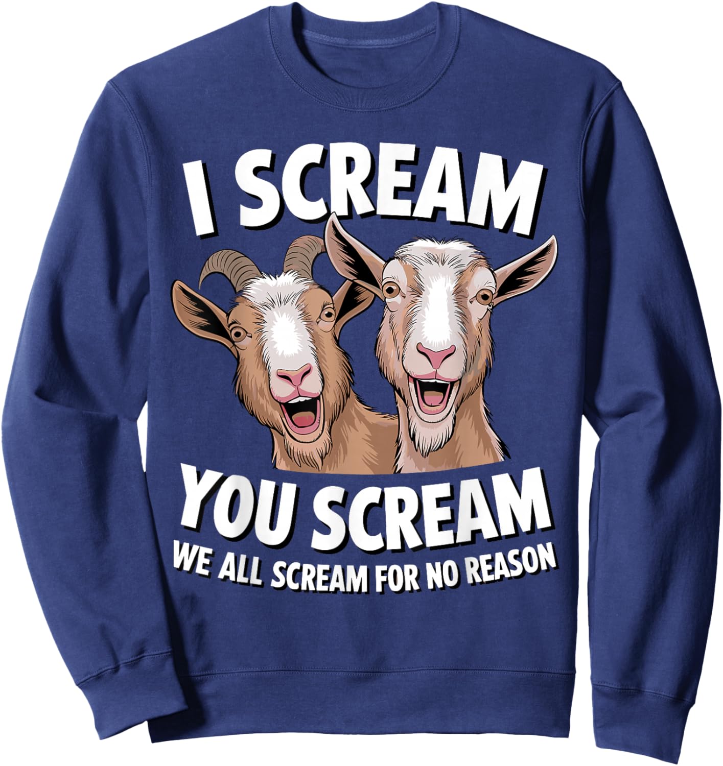 Goat Design Women Goat Themed Domestic Goat Lover Sweatshirt - Sweatshirt | Navy