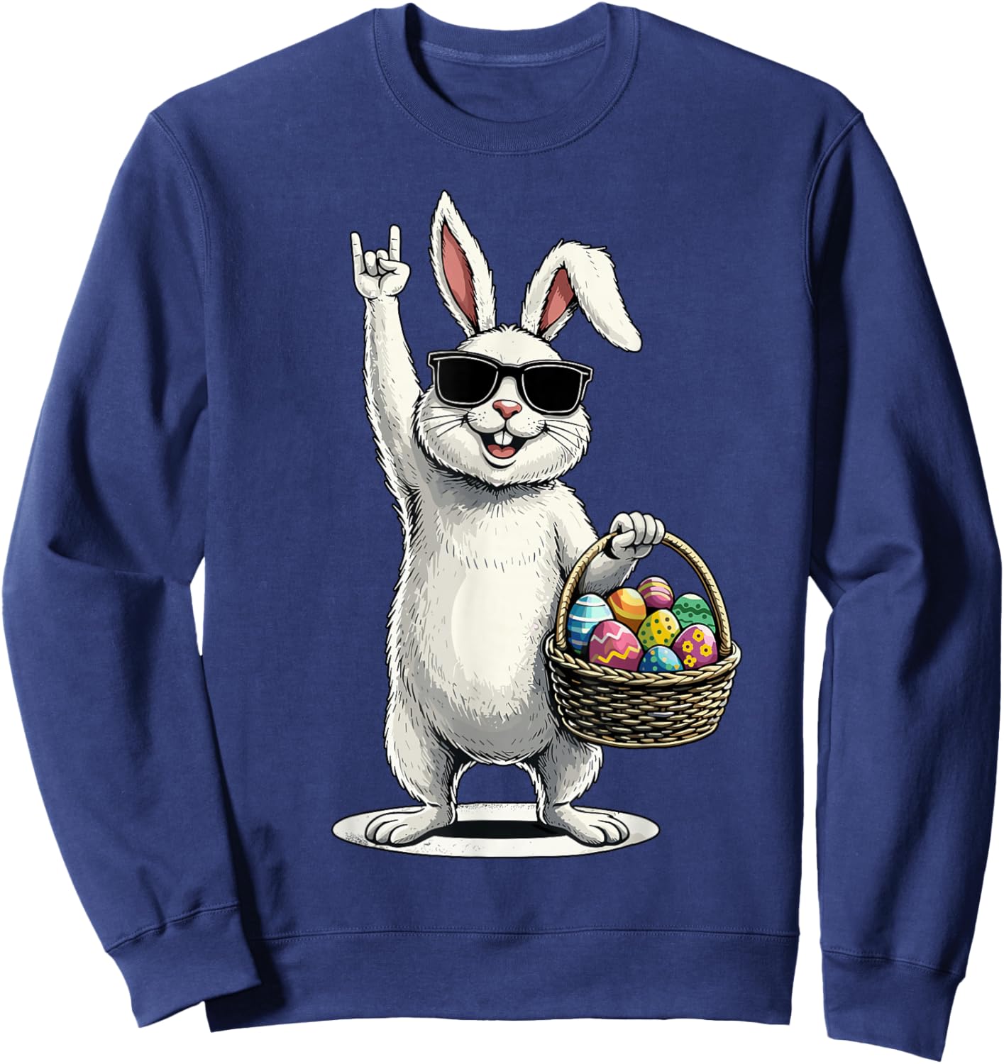 Osterhase schaukeln Ostern lustig Ostern Sweatshirt - Sweatshirt | Navy