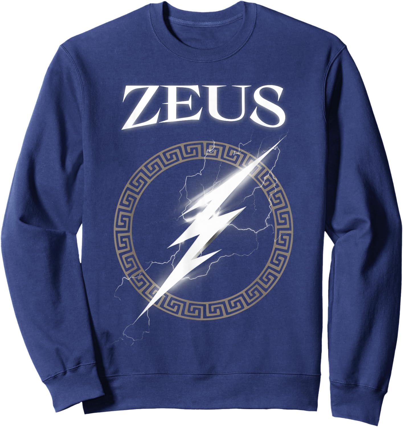 Zeus Greek God Symbol Sweatshirt - Sweatshirt | Navy
