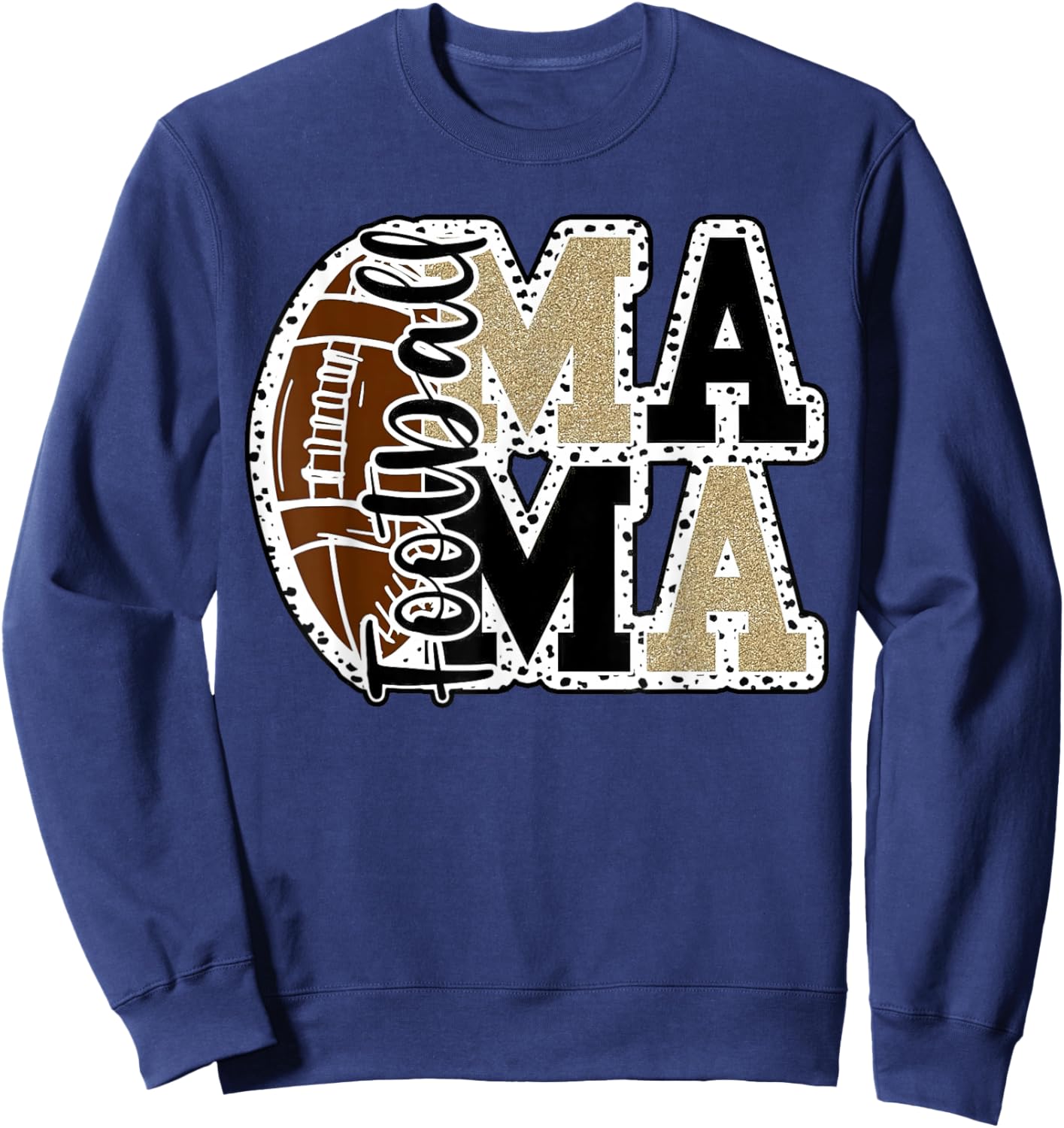 Football Mom, football mama, football player's mom Sweatshirt - Sweatshirt | Navy