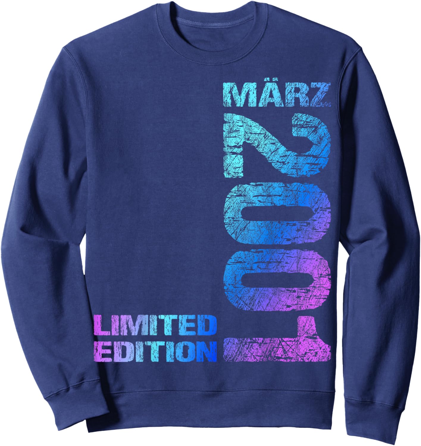 März 2001 Mann Frau 25. Geburtstag Limited Edition 25 Sweatshirt - Sweatshirt | Navy
