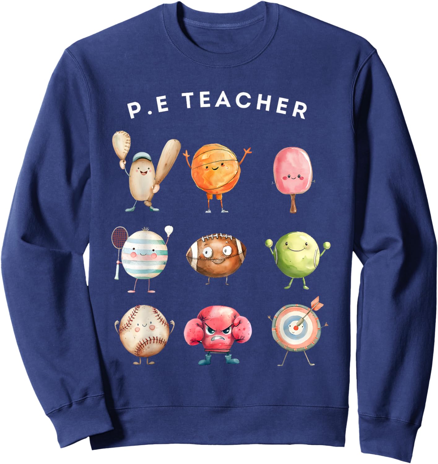 Physical Education Teacher PE Teacher Specials Back School Men Women Sweatshirt - Sweatshirt | Navy