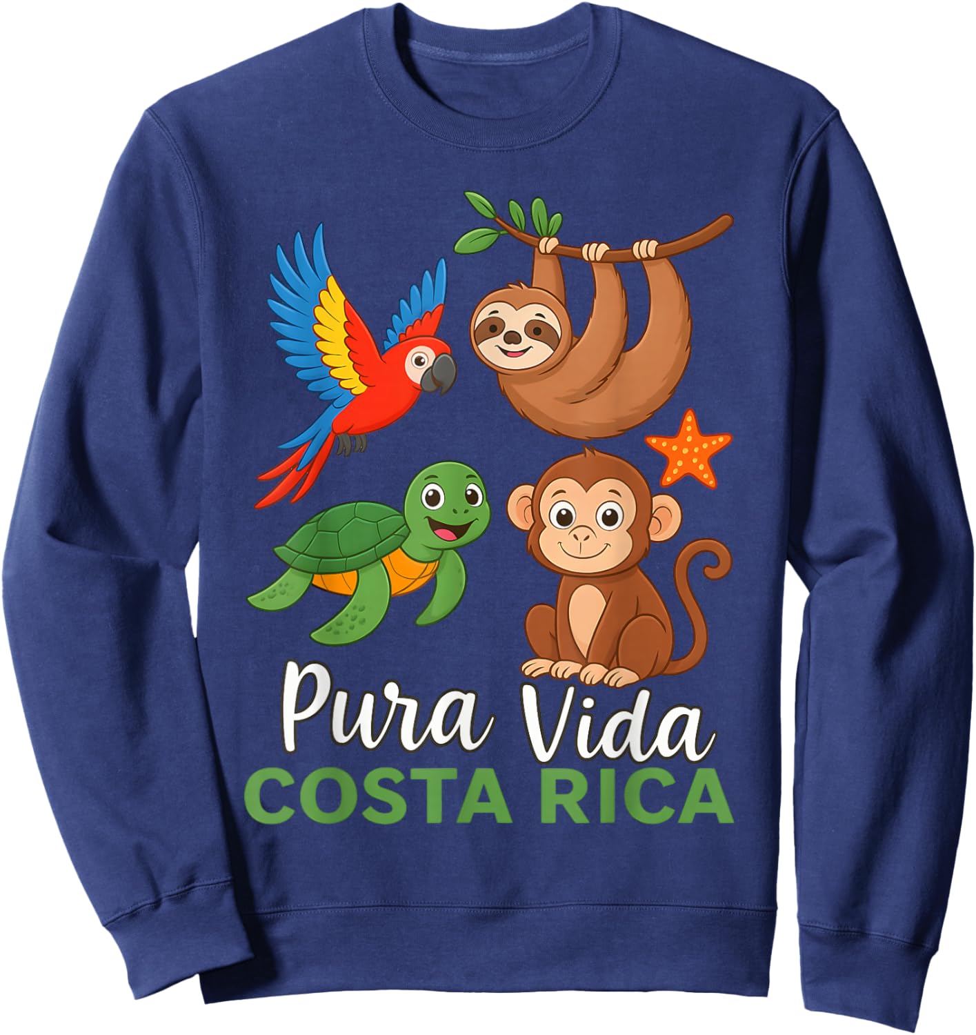 Pura Vida Costa Rica Playful for Kids Children Sweatshirt - Sweatshirt | Navy