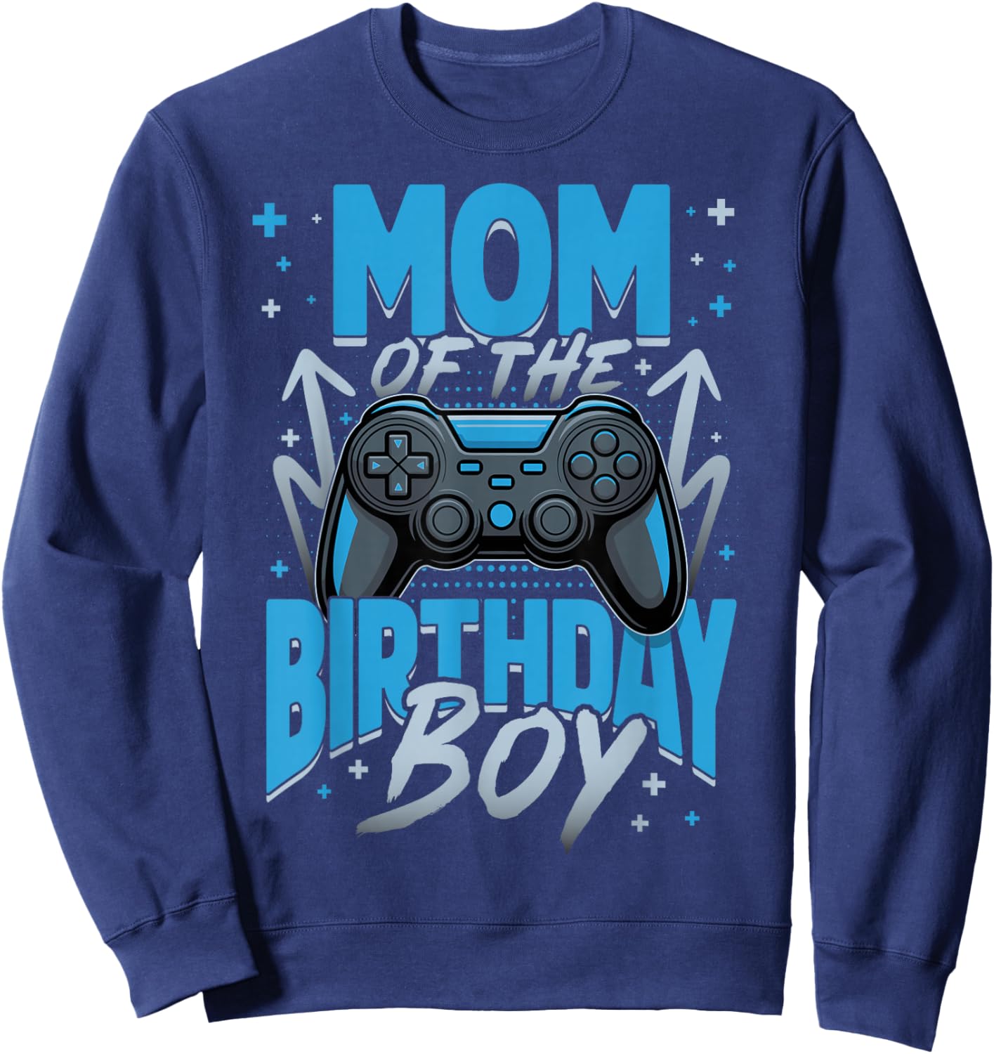 Mom of The Birthday Boy Video Gamer Matching Birthday Sweatshirt - Sweatshirt | Navy