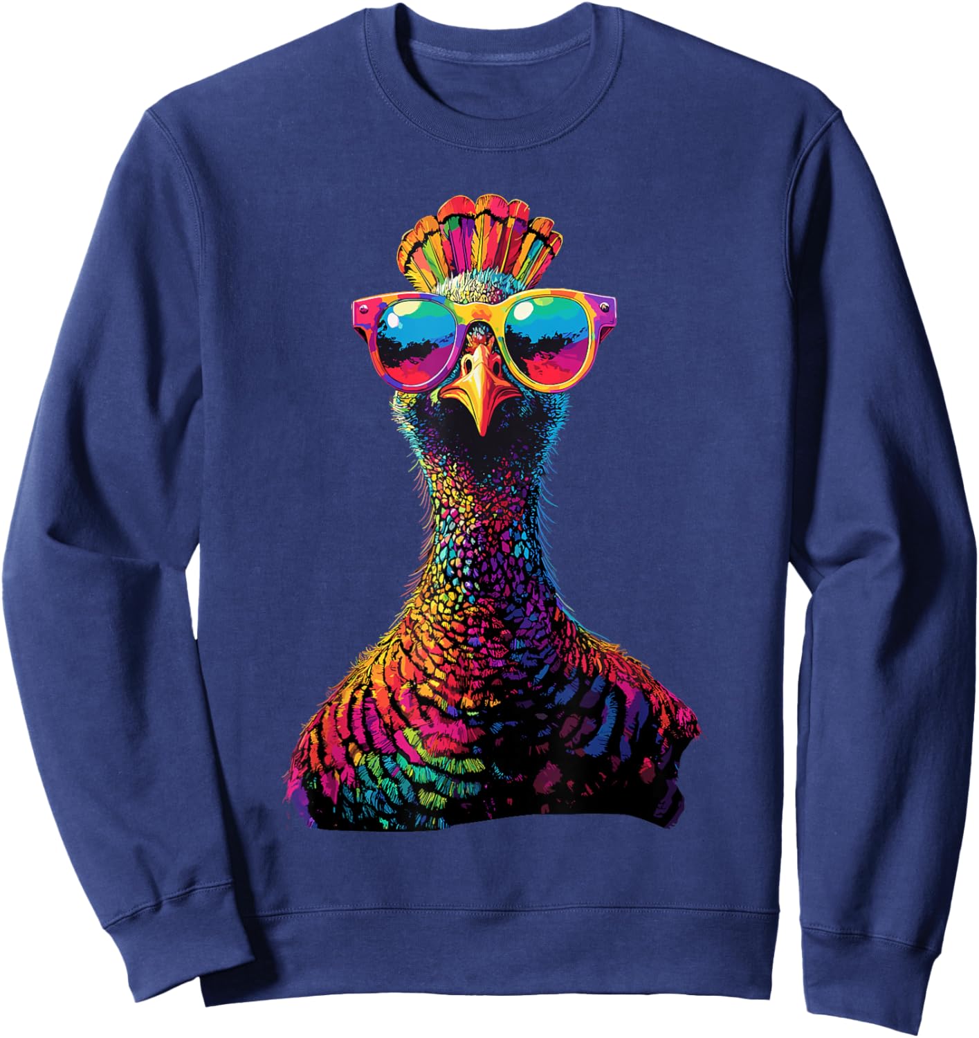Turkey Chicken Bird Turkeys Pheasant Turkey Sweatshirt - Sweatshirt | Navy