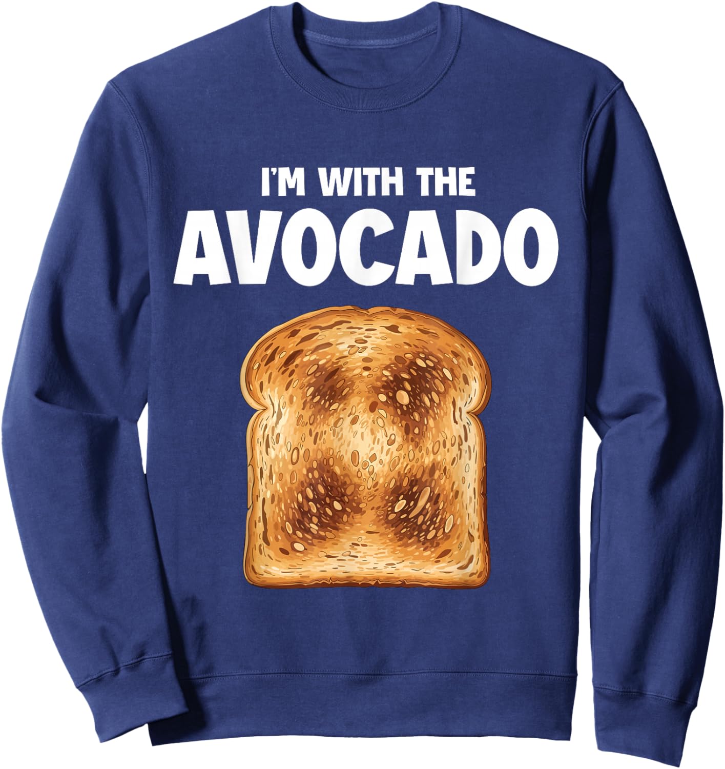 I'm with The Avocado - Matching Halloween Costume Couple Sweatshirt - Sweatshirt | Navy