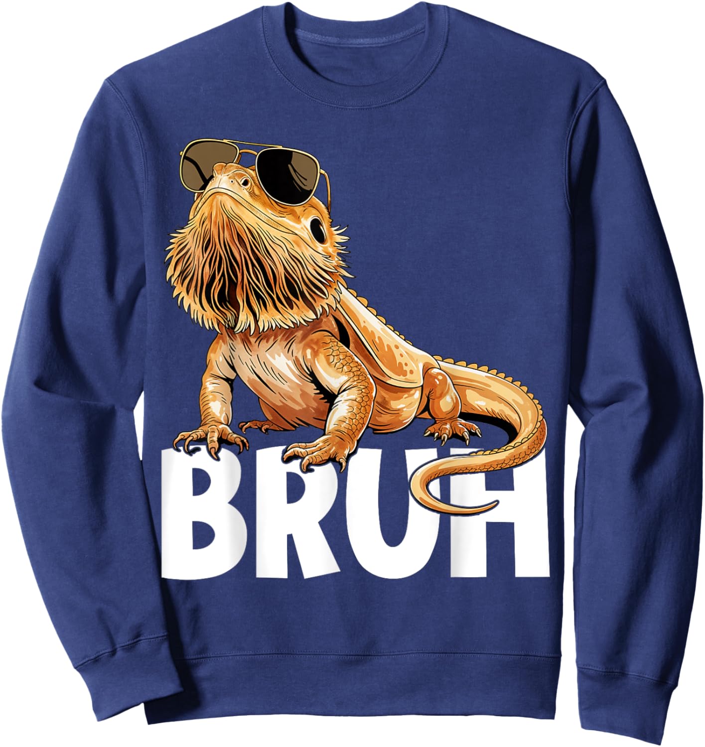Tiny Dinosaur Bruh Bearded Dragon Lover Sweatshirt - Sweatshirt | Navy