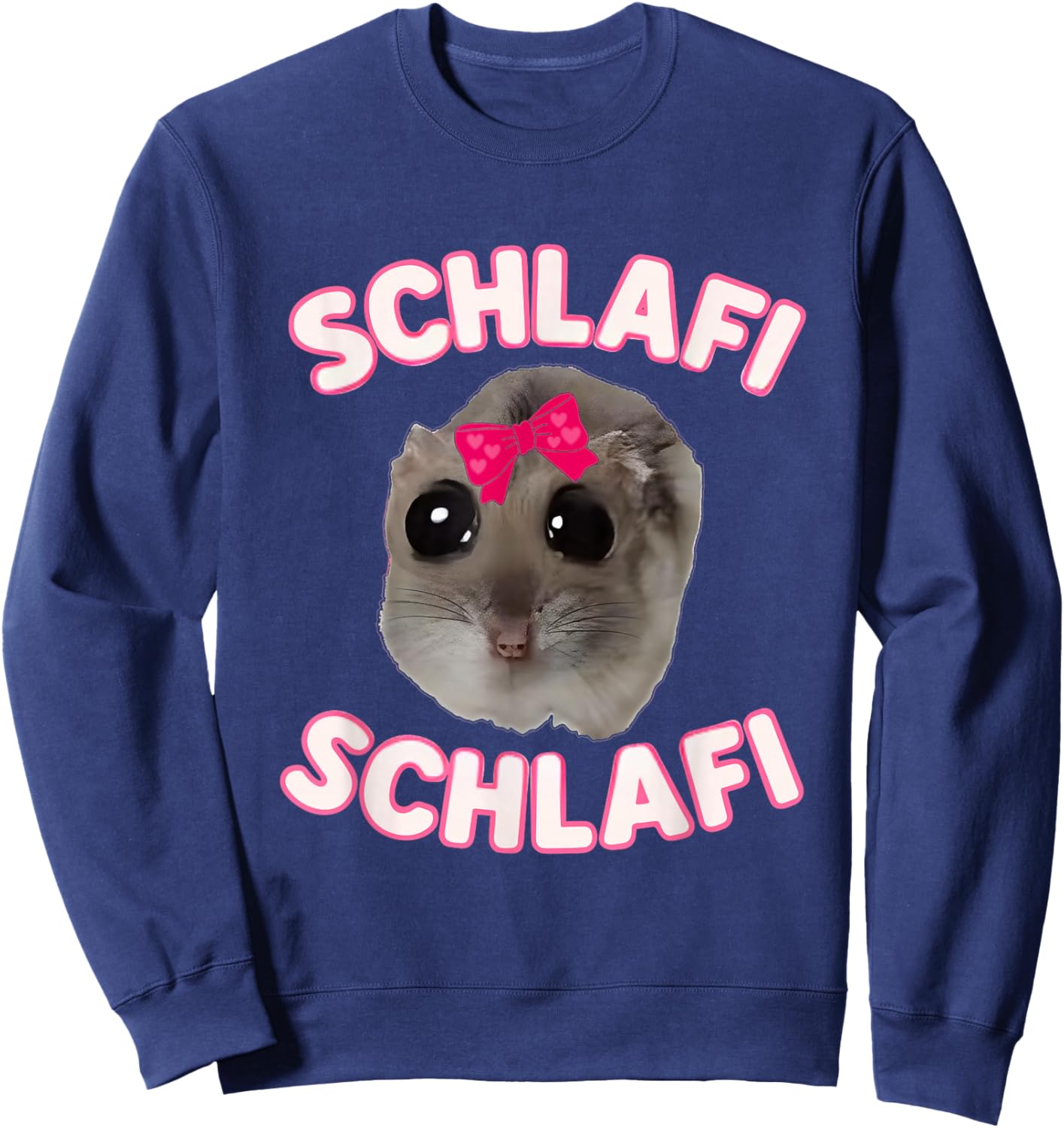 Schlafi Schlafi Hamster Meme Pyjama Set Funny Pyjamas Sweatshirt - Sweatshirt | Navy