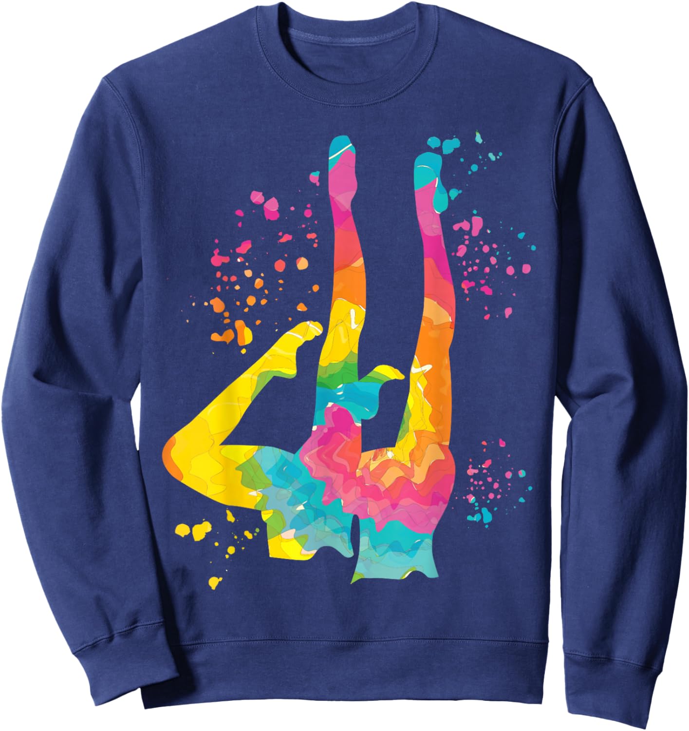 Synchronized Swimming Colorsplash Team Artistic Swim Sweatshirt - Sweatshirt | Navy