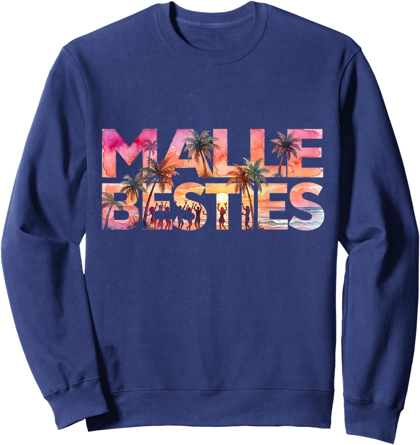 Malle Besties - Mallorca Party Junggesellinnenabschied Sweatshirt - Sweatshirt | Navy