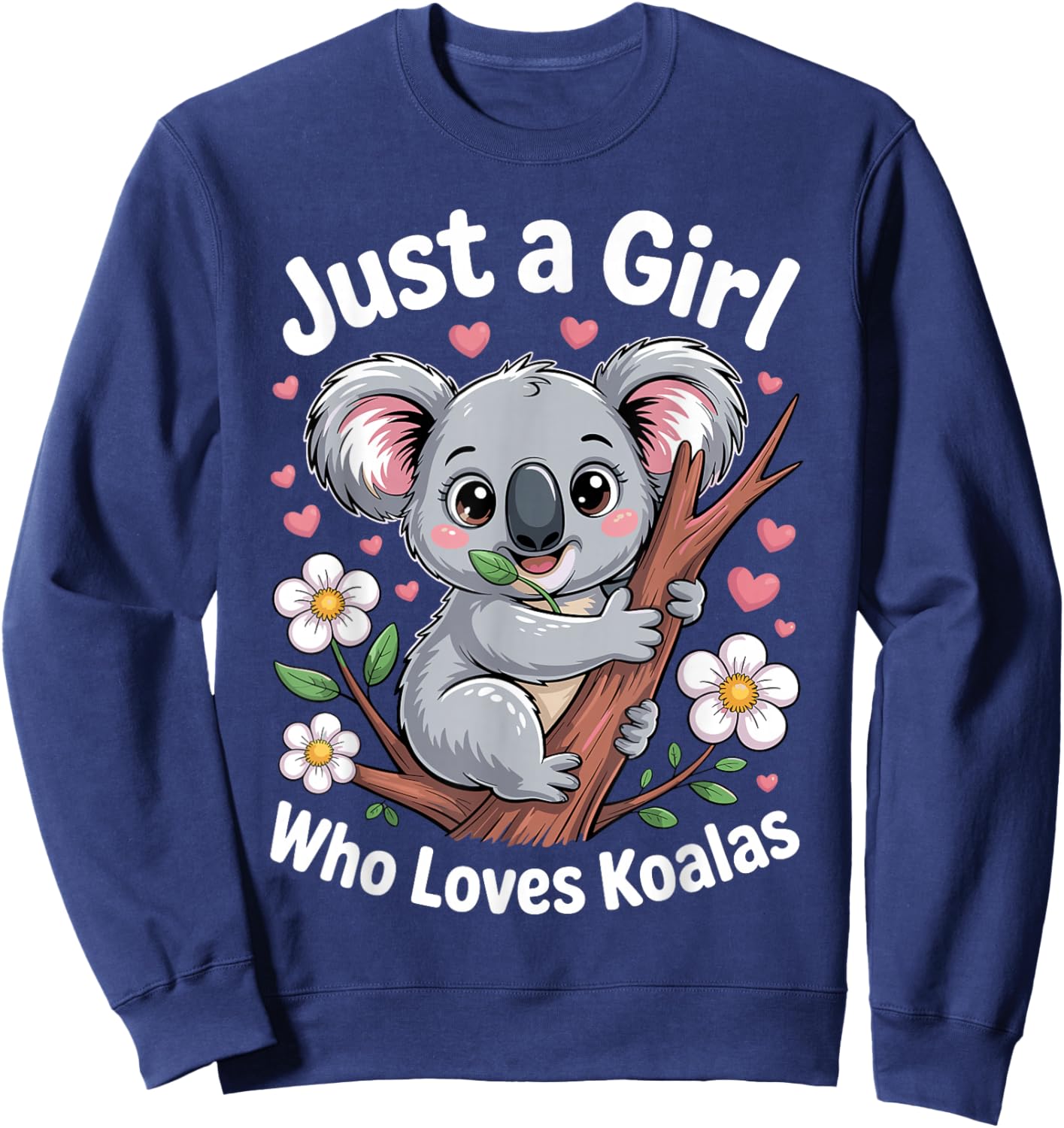 Cute Koala Novelty Girls Kids Australia Koala Bear Sweatshirt - Sweatshirt | Navy