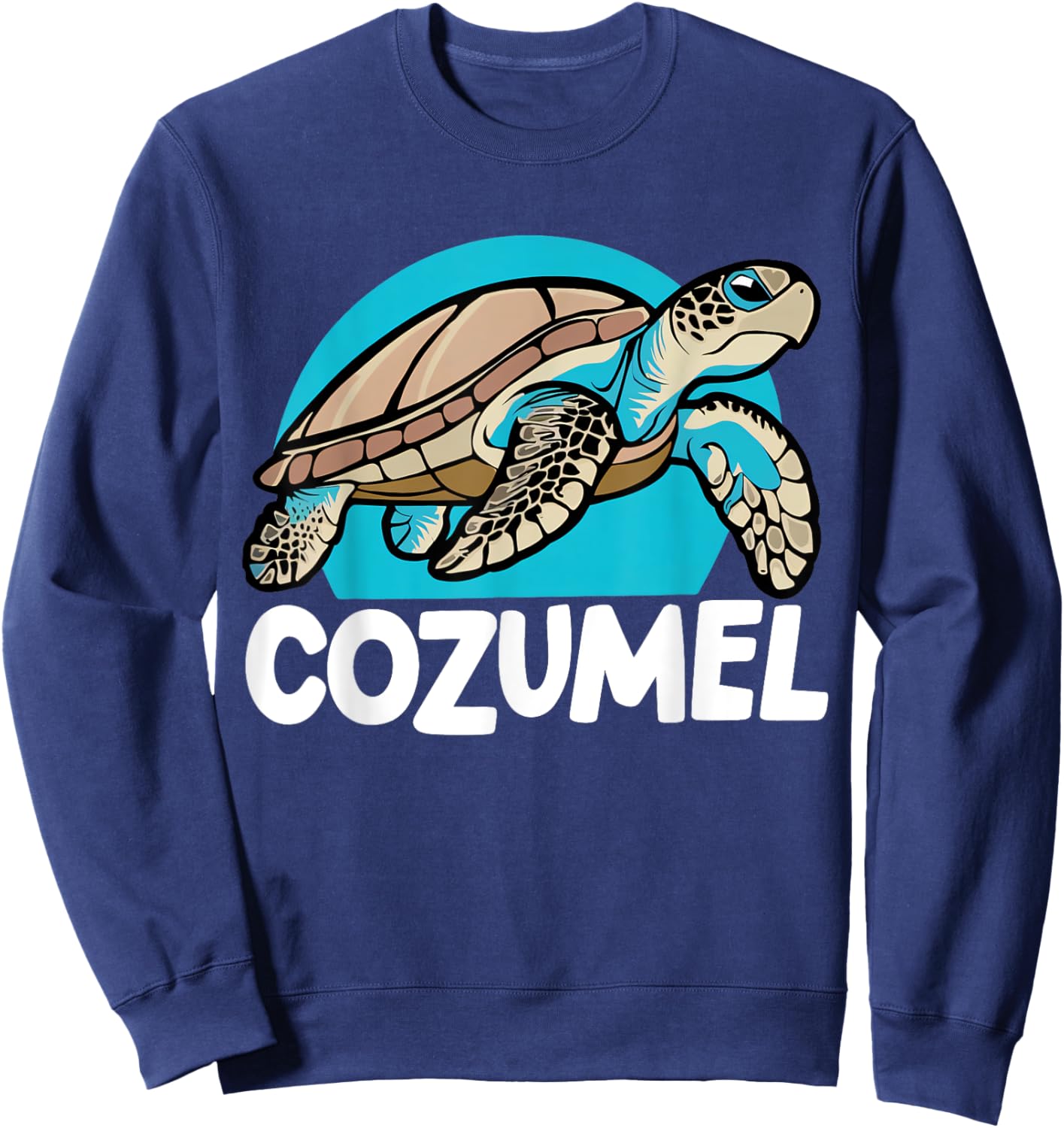 Cozumel Mexico Sea Turtle Colorful Boys Girls Toddler Sweatshirt - Sweatshirt | Navy