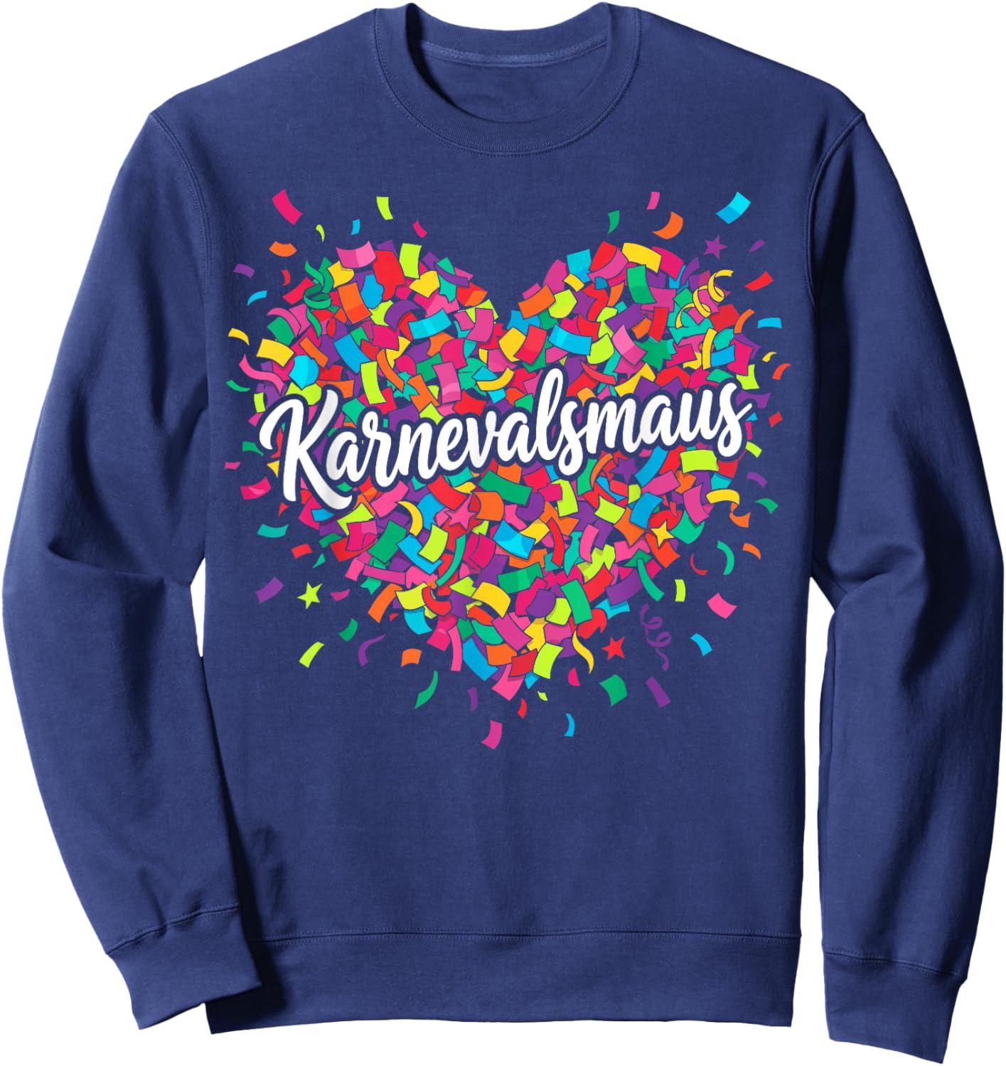Confetti in Heart Carnival Mouse Red White Alaaf Sweatshirt - Sweatshirt | Navy
