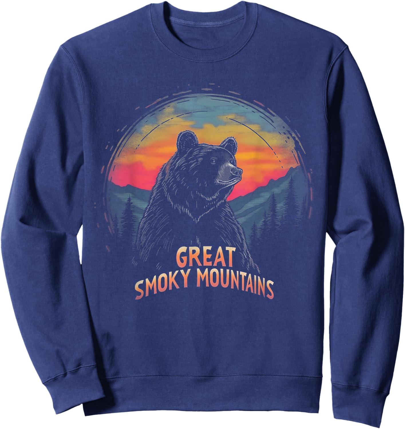 Great Smoky Mountains - US National Park Vintage Men Women Sweatshirt - Sweatshirt | Navy