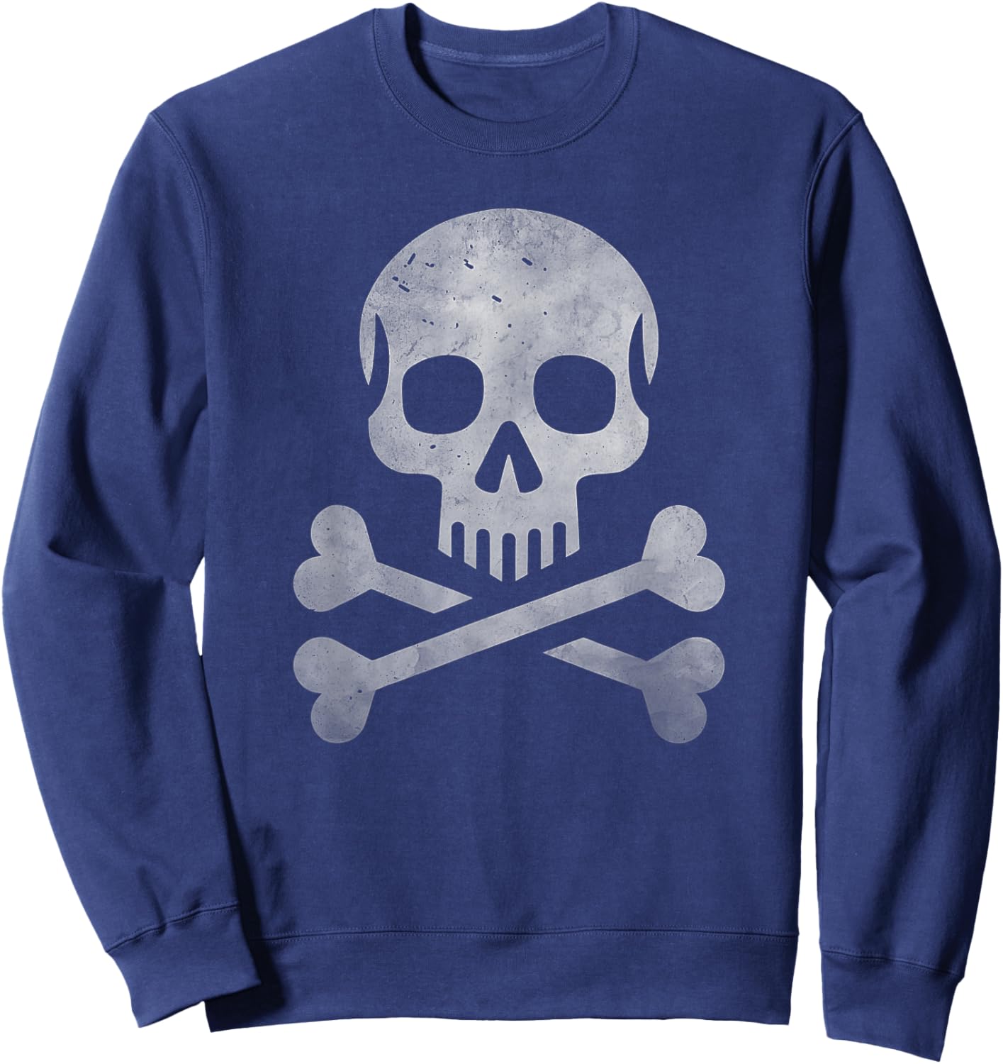 Jolly Roger Pirate Skull And Crossbones Flag Halloween Sweatshirt - Sweatshirt | Navy