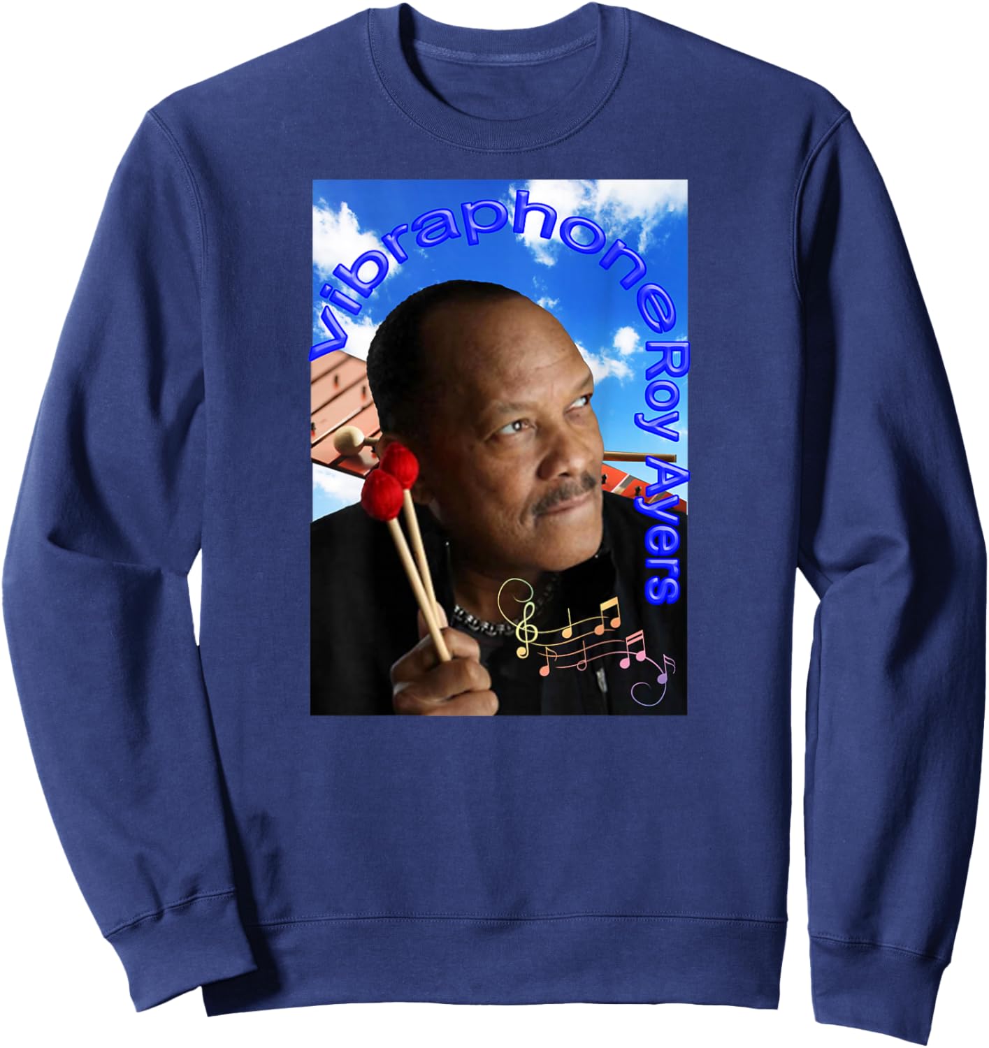 Roy Ayers_001_Back Printed Sweatshirt - Sweatshirt | Navy