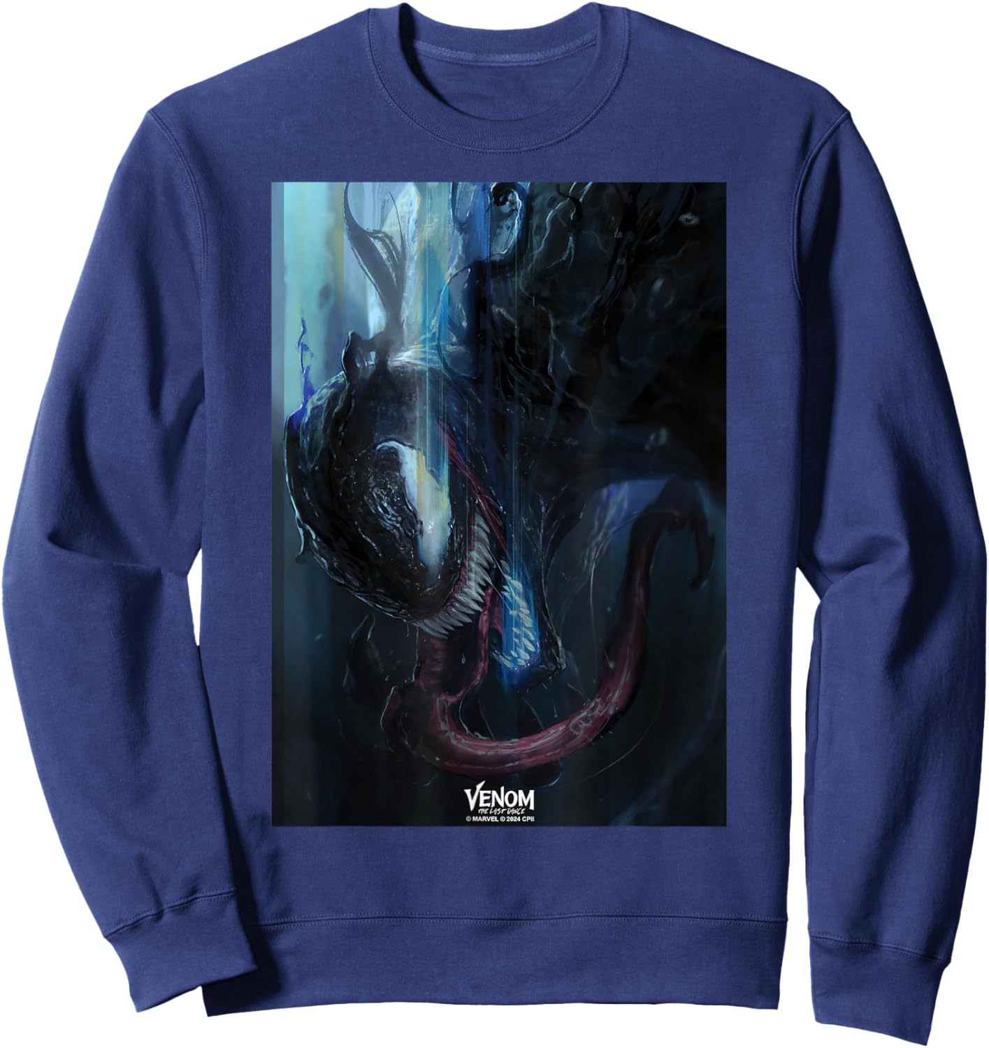 Marvel Venom: The Last Dance Venom Symbiote Streak Art Sweatshirt - Sweatshirt | Navy