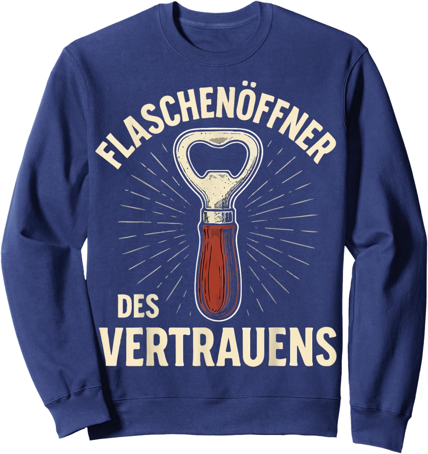 Bottle Opener of Confidence Costume Carnival Party Fancy Dress Sweatshirt - Sweatshirt | Navy