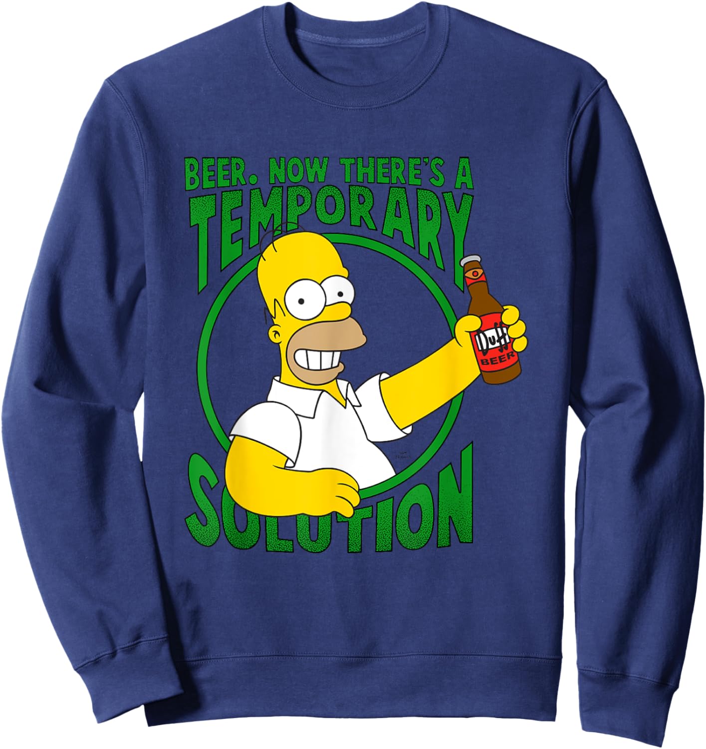 The Simpsons Beer The Temporary Solution Sweatshirt - Sweatshirt | Navy