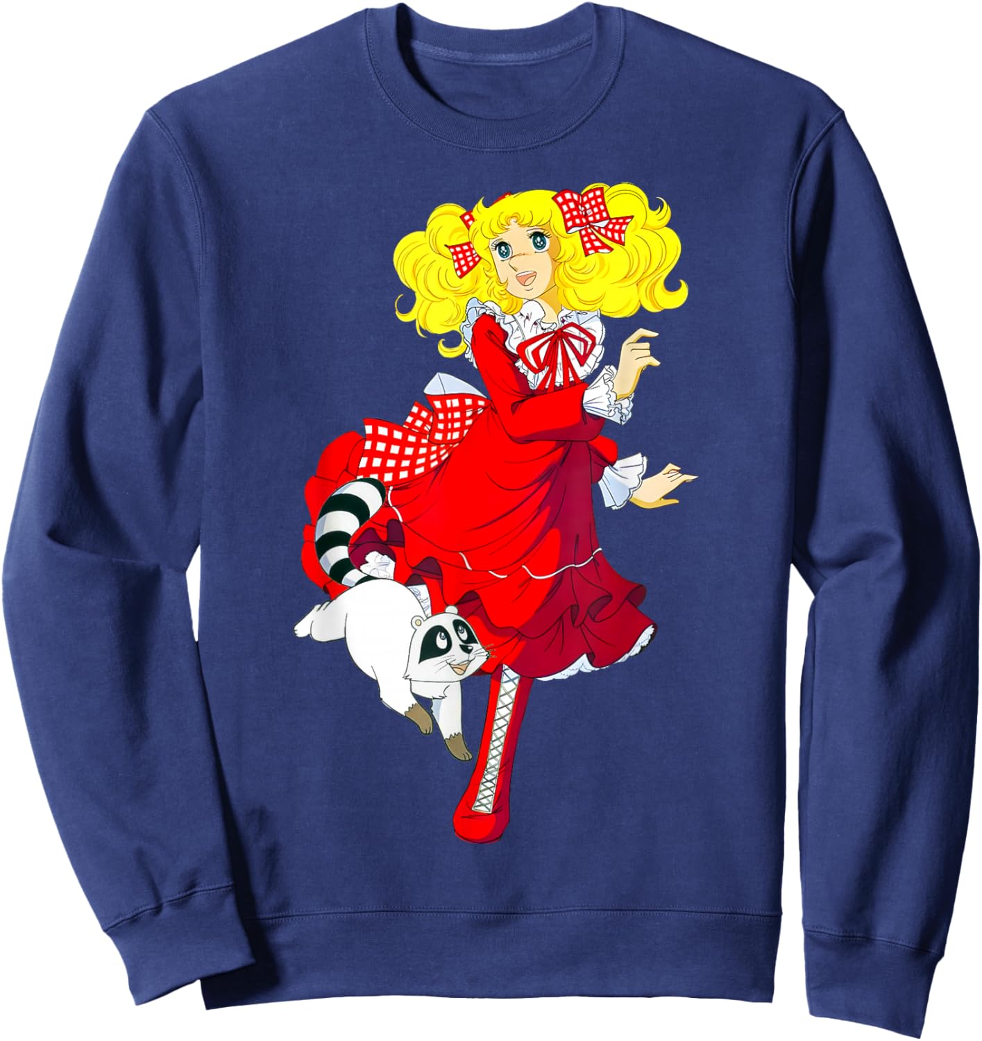 Candy Candy Red Cartoon Japanese Manga Retro 80s Sweatshirt - Sweatshirt | Navy