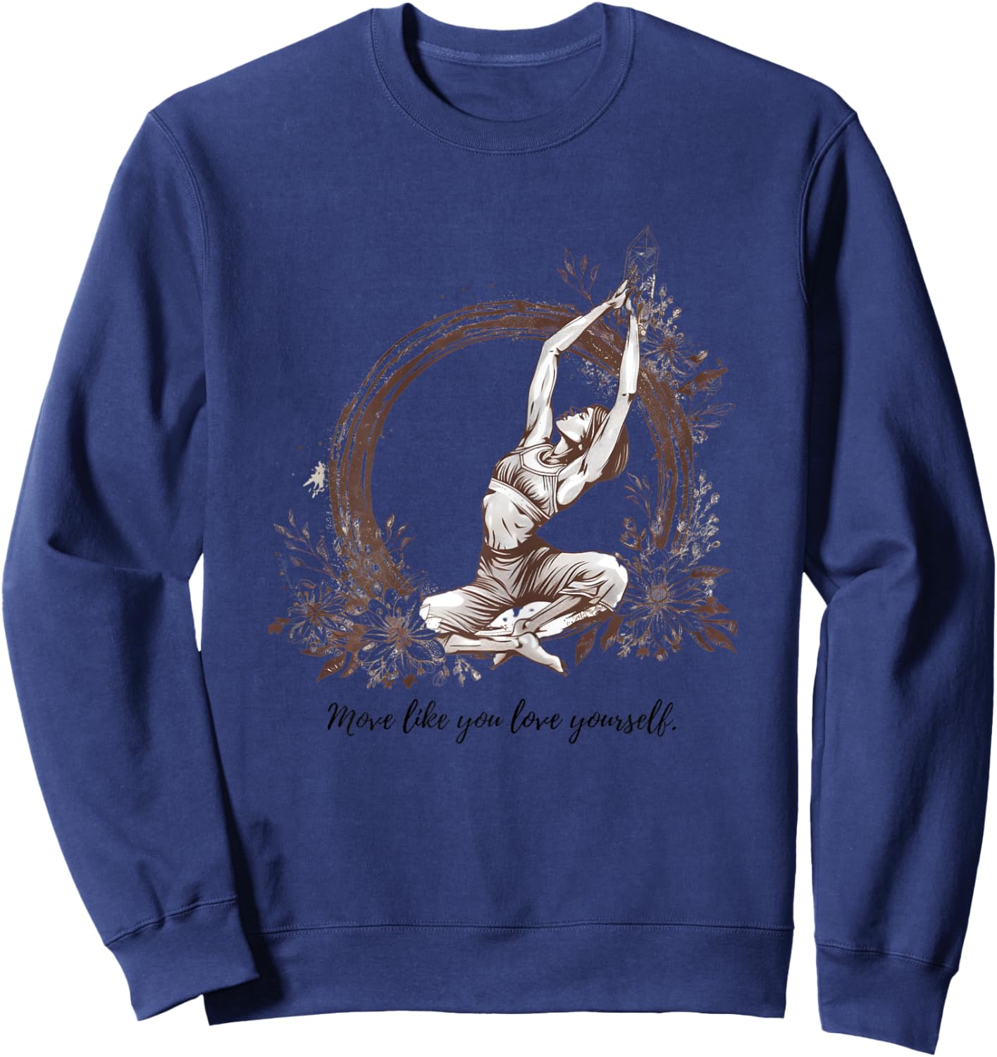 Elevate Your Zen Space with Yoga and Meditation Essentials Sweatshirt - Sweatshirt | Navy