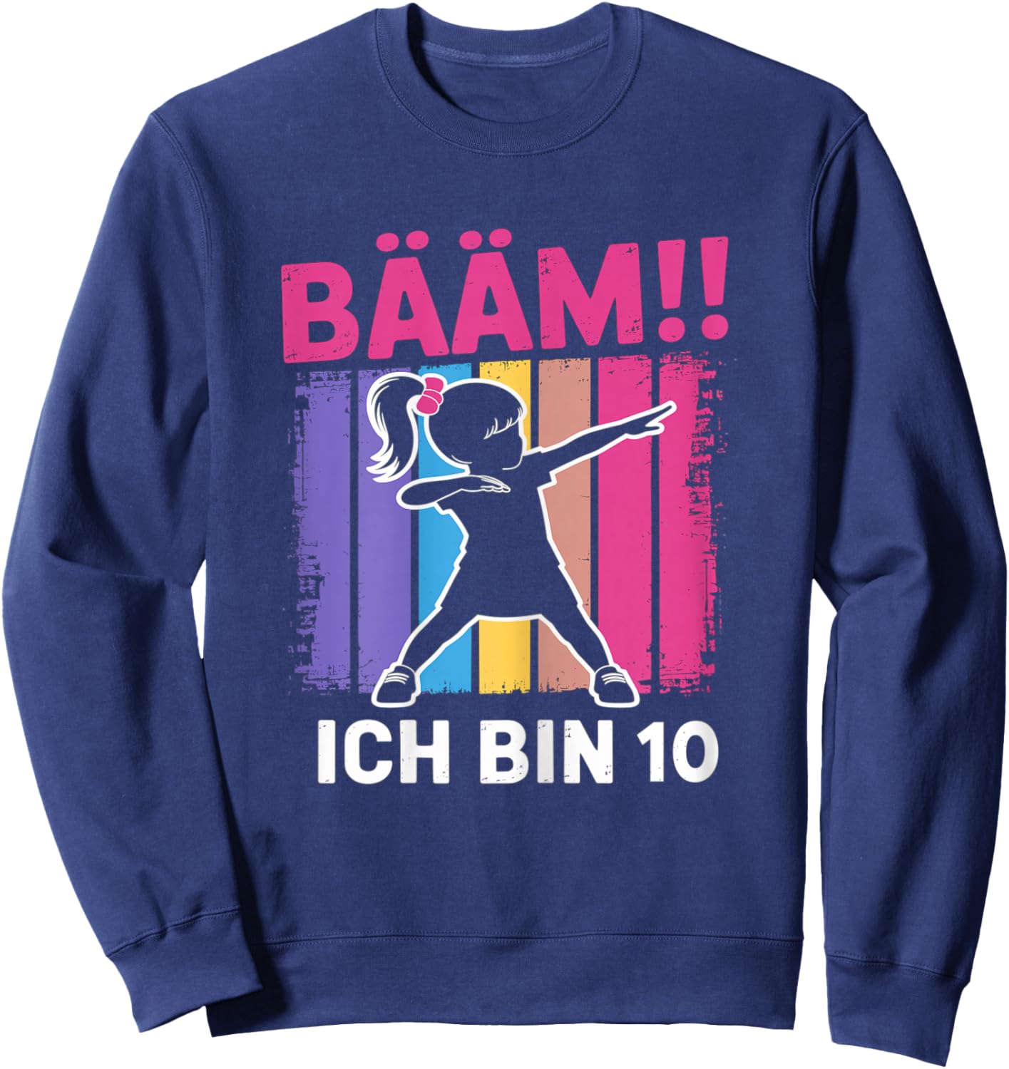 Bääm Ich Bin 10 Dabbing Mädchen 10. Geburtstag Sweatshirt - Sweatshirt | Navy