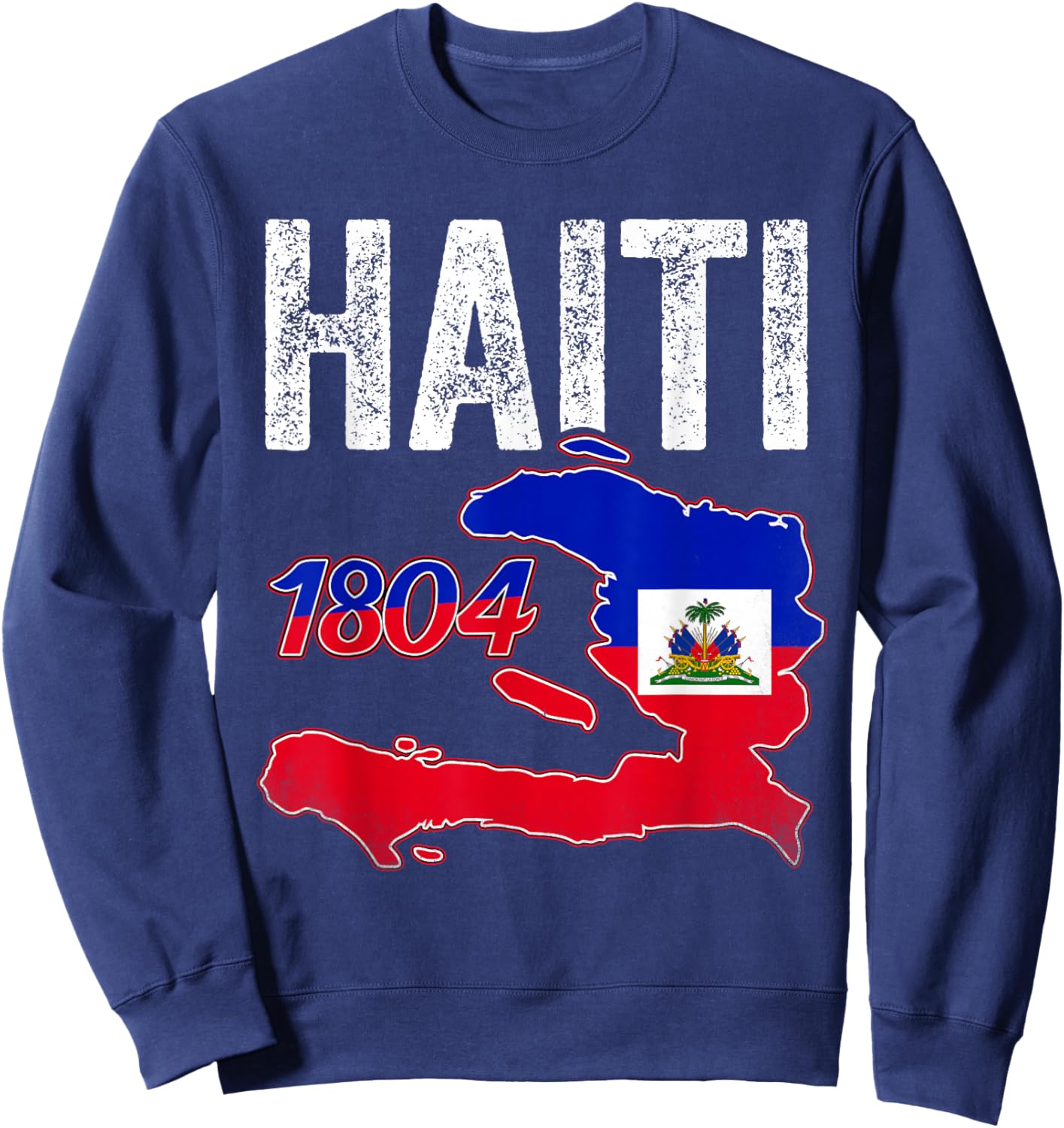 Haitian 1804 Flag Day Haiti Independence Day Men Women Kids Sweatshirt - Sweatshirt | Navy