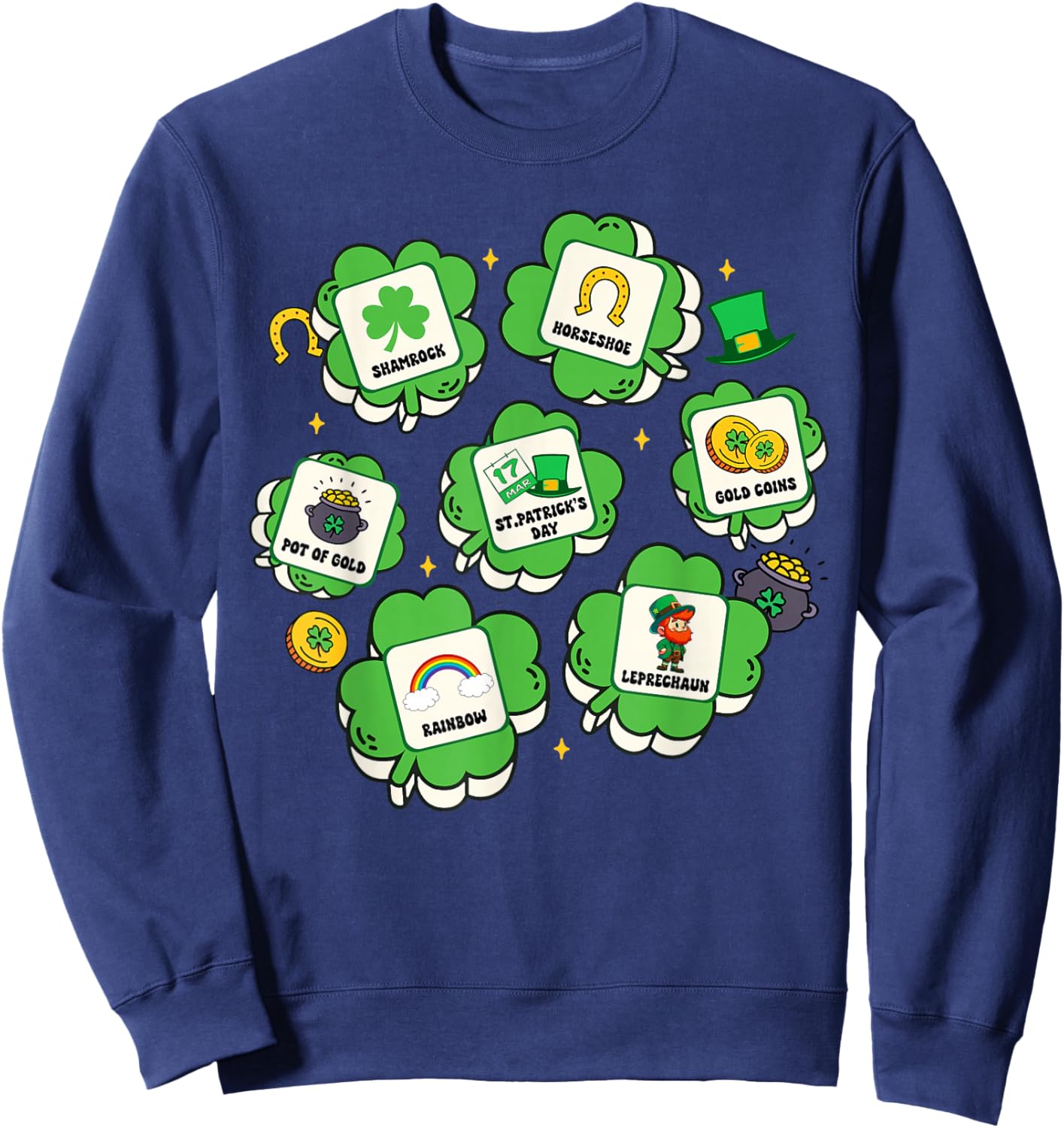 St. Patrick's Day SPED Teacher AAC Special Education Irish Sweatshirt - Sweatshirt | Navy