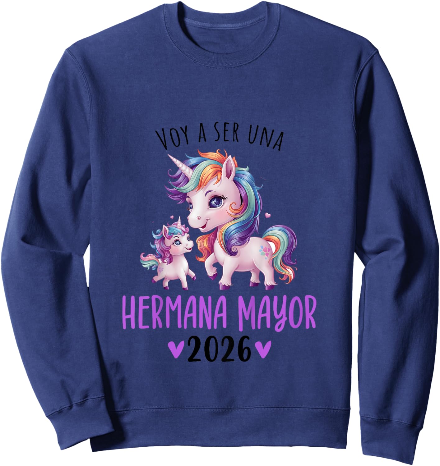 Hermana Mayor 2026 Promoted To Big Sister 2026 in Spanish Sweatshirt - Sweatshirt | Navy