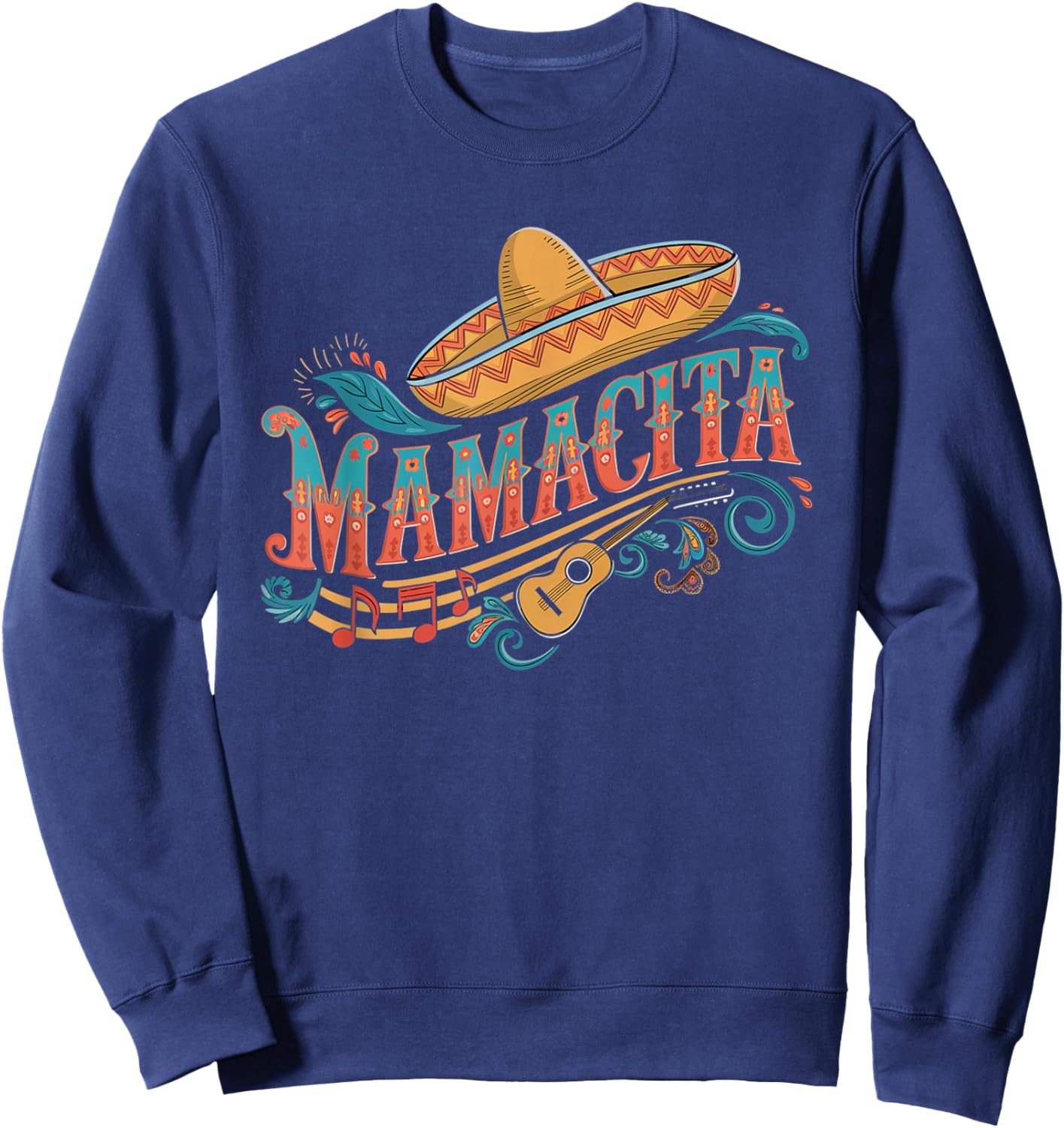 Cinco De Mayo Mamacita Flower Mama Cita Mexican Women Girls Sweatshirt - Sweatshirt | Navy