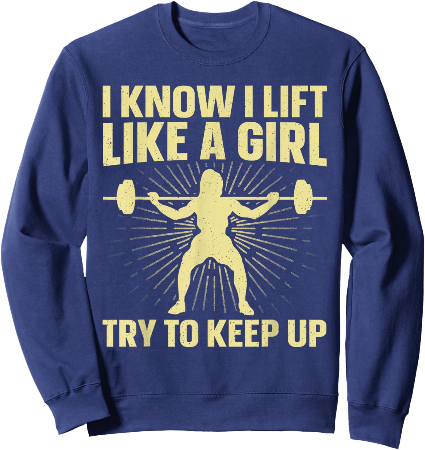Powerlifting Art Girls Weightlifting Power Lifting Sweatshirt - Sweatshirt | Navy