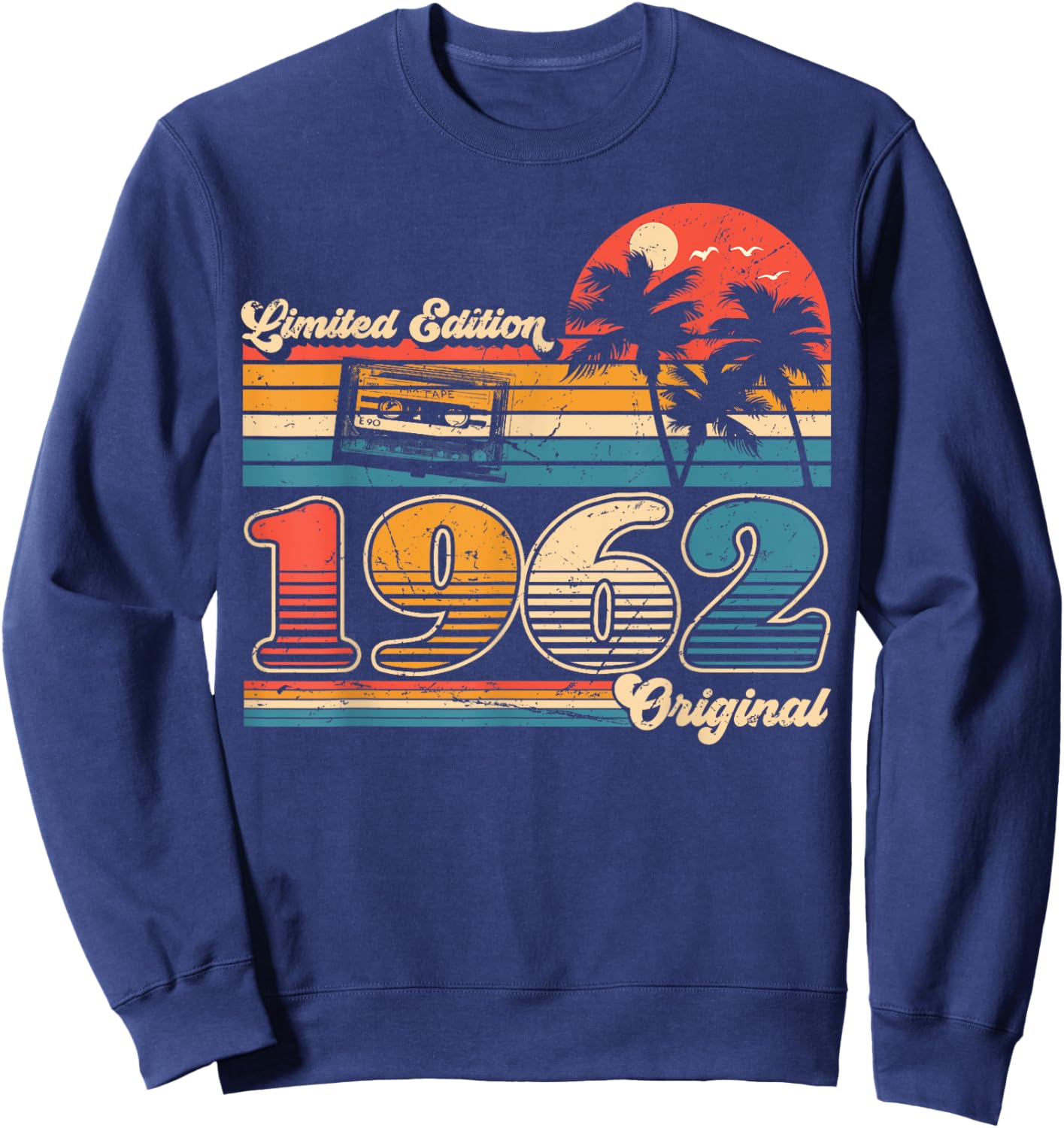 63th Birthday Retro Vintage 1962 Men Women Sweatshirt - Sweatshirt | Navy