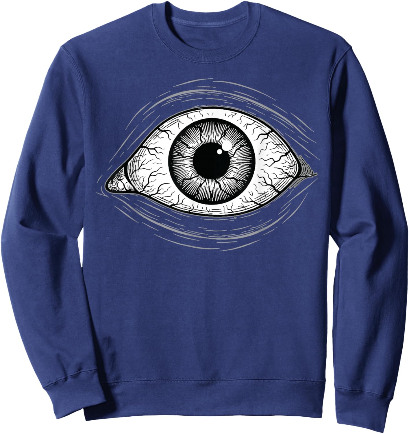 Halloween Eyeball All Seeing Eye Spooky Season Scary Costume Sweatshirt - Sweatshirt | Navy