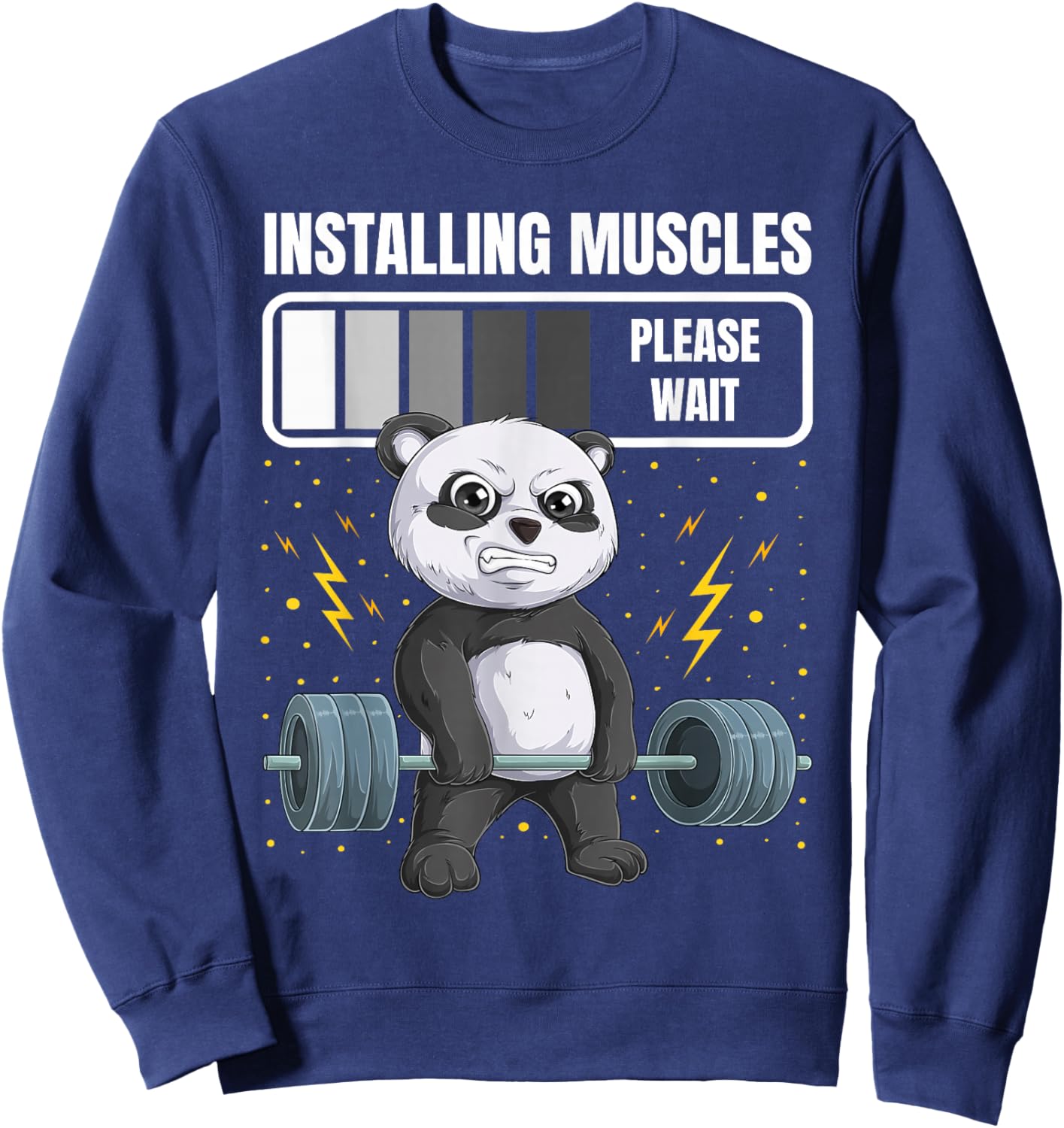 Muscle Installation Weightlifting Panda Muscle Installation Sweatshirt - Sweatshirt | Navy