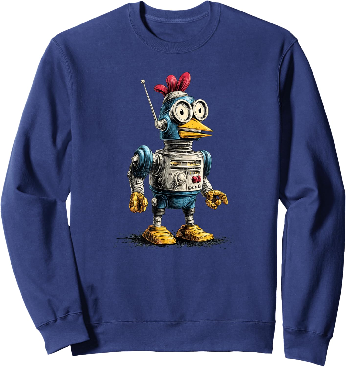 Nice Robot Farm Chicken Costume for Animals and Robots Fans Sweatshirt - Sweatshirt | Navy