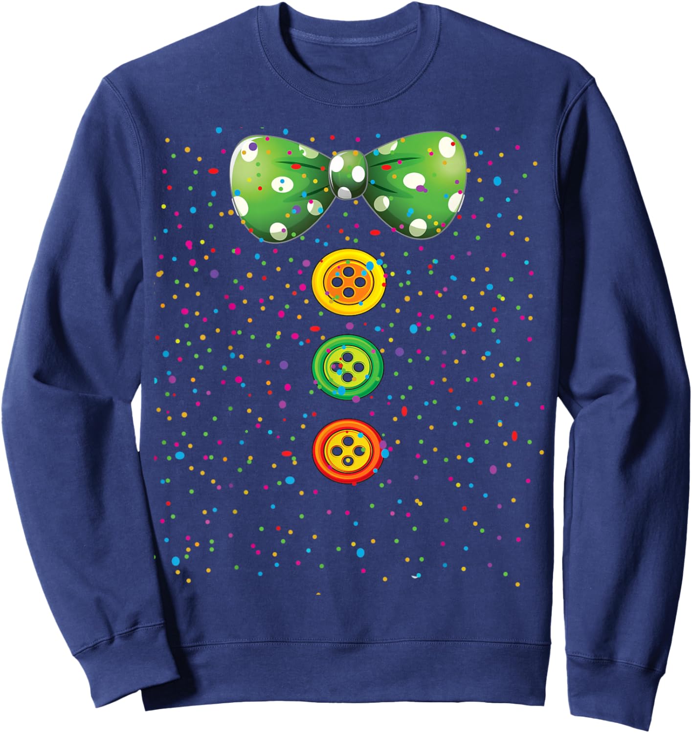 Clown Carnival Costume Clown Costume Clown Fancy Dress Confetti Sweatshirt - Sweatshirt | Navy