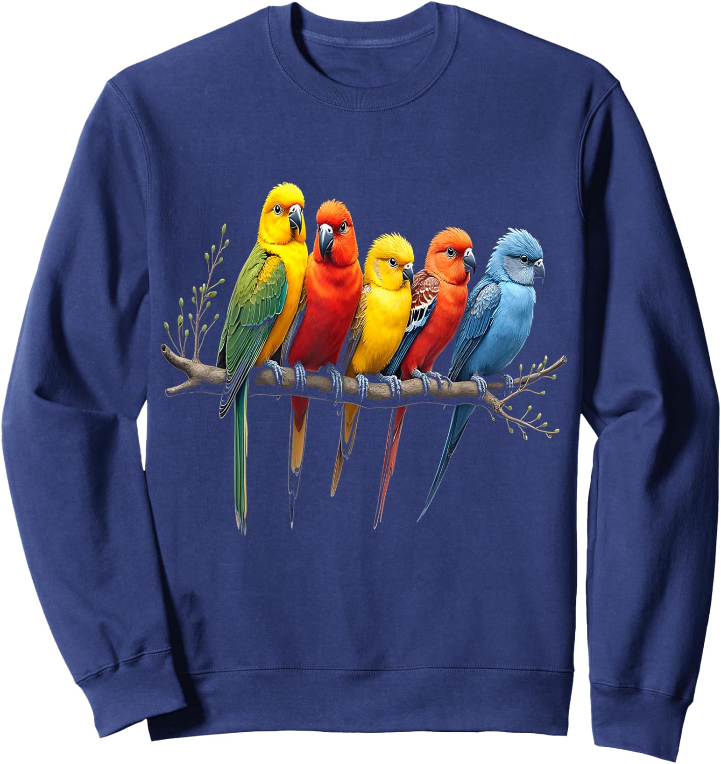 Colorful Birds Sweatshirt - Sweatshirt | Navy