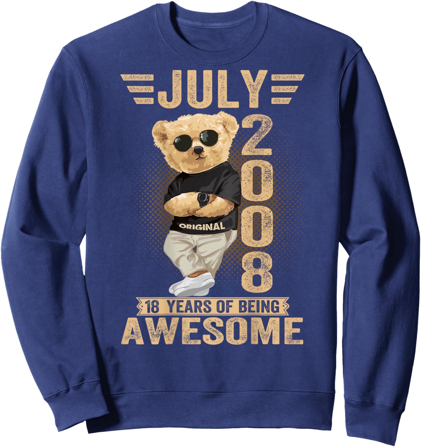Ours en Peluche pour Homme et Femme - 18 Juillet 2008 Sweatshirt - Sweatshirt | Navy
