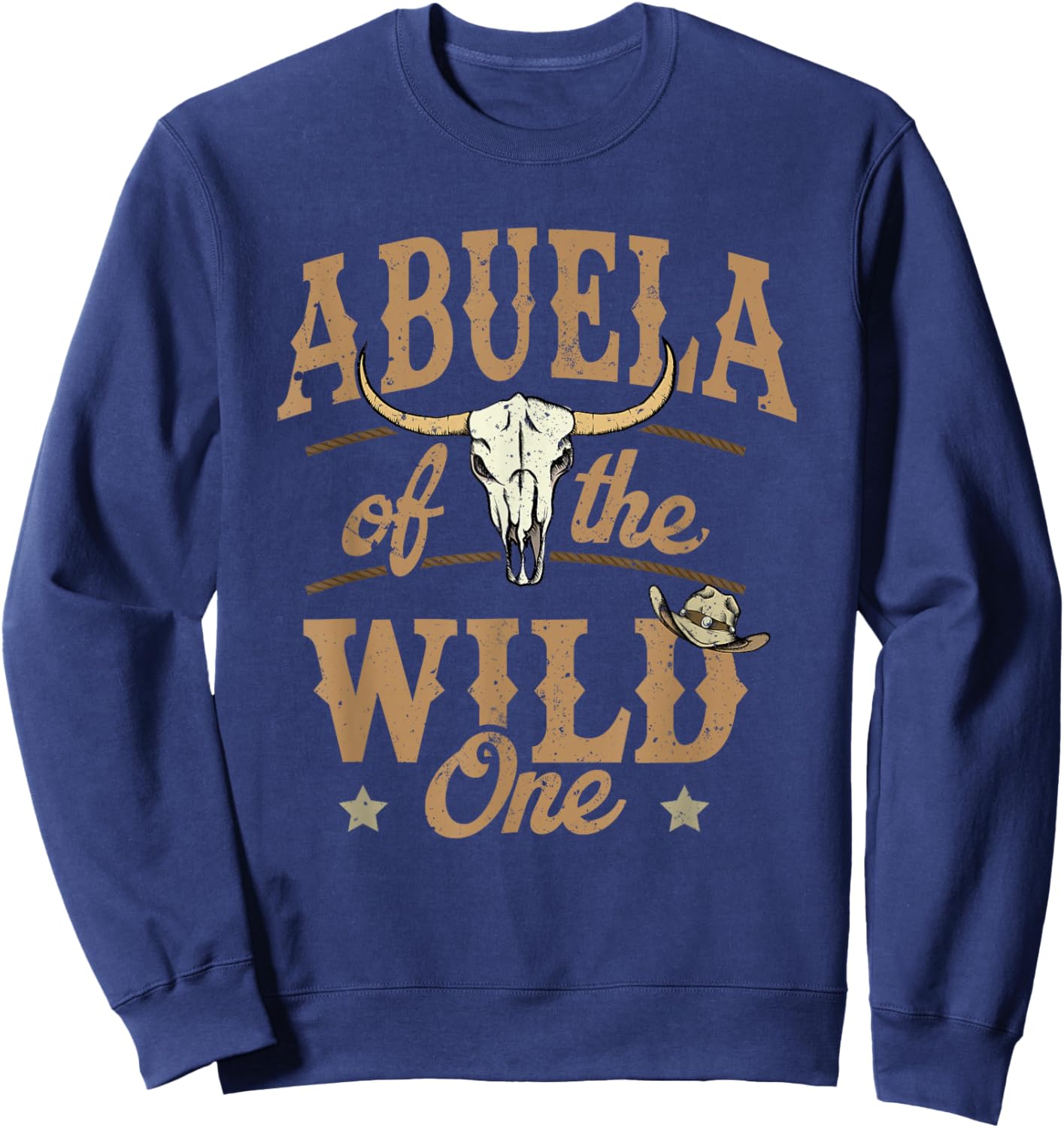 Abuela of The Wild One Cowboy Western Rodeo Party Matching Sweatshirt - Sweatshirt | Navy